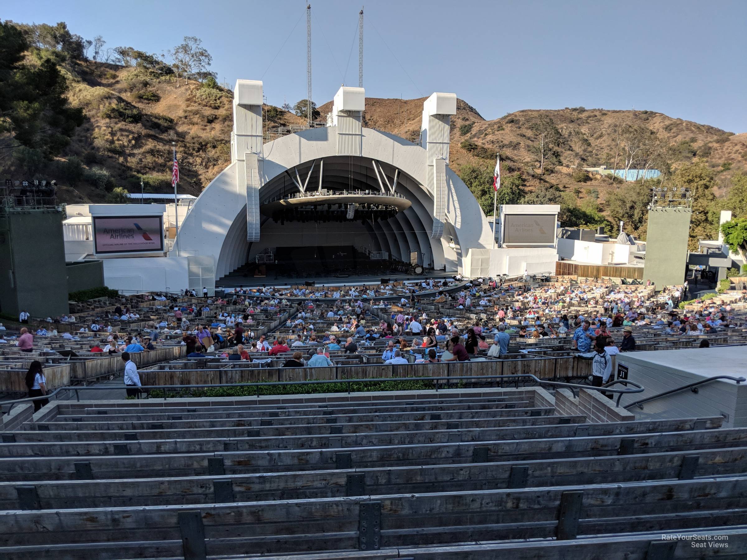 section j2, row 13 seat view  - hollywood bowl