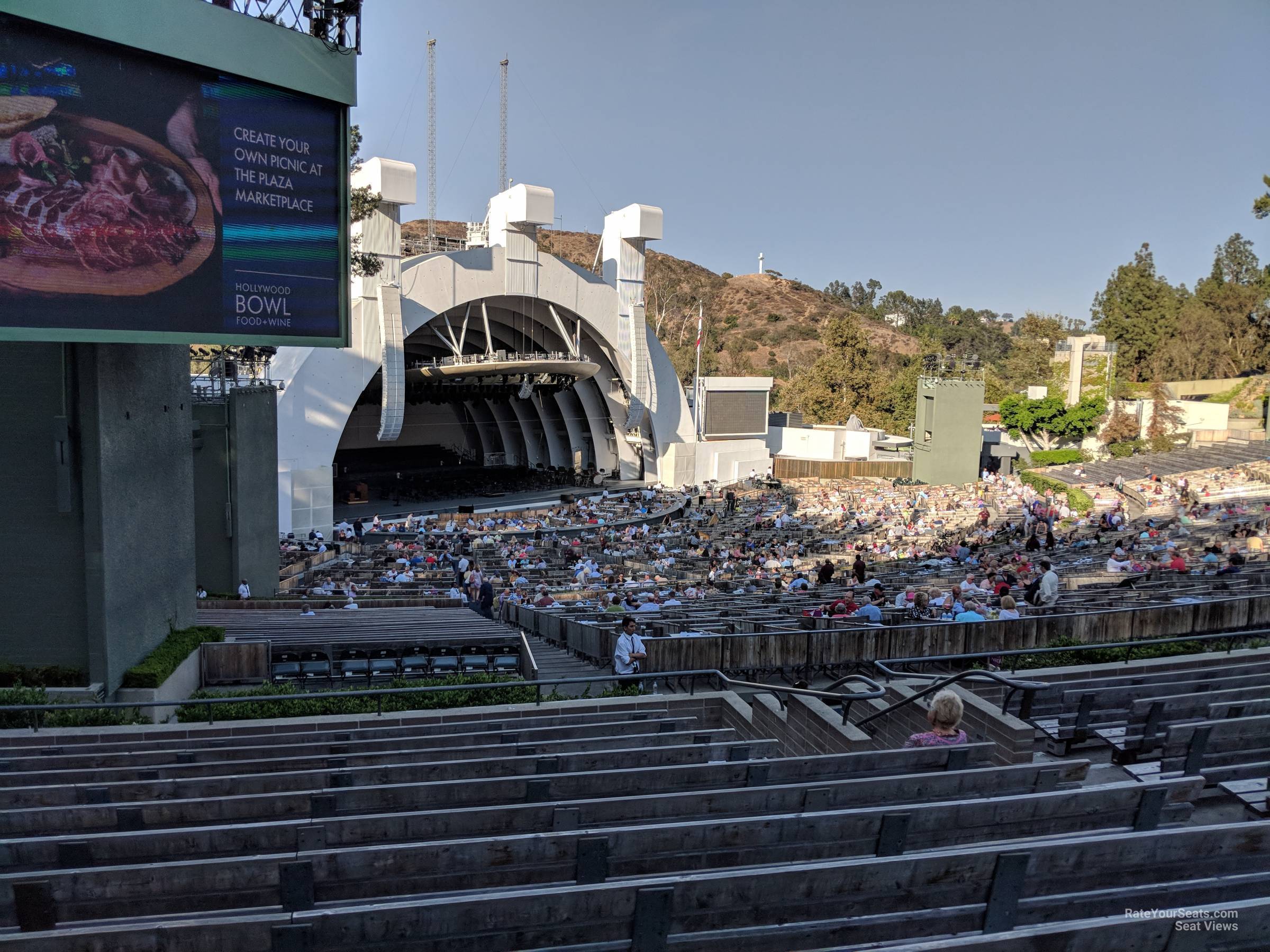 section k3, row 13 seat view  - hollywood bowl