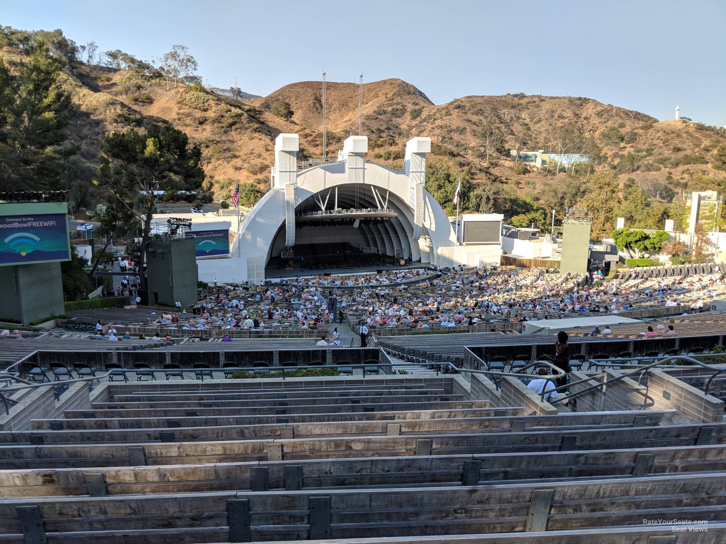 section p1, row 14 seat view  - hollywood bowl