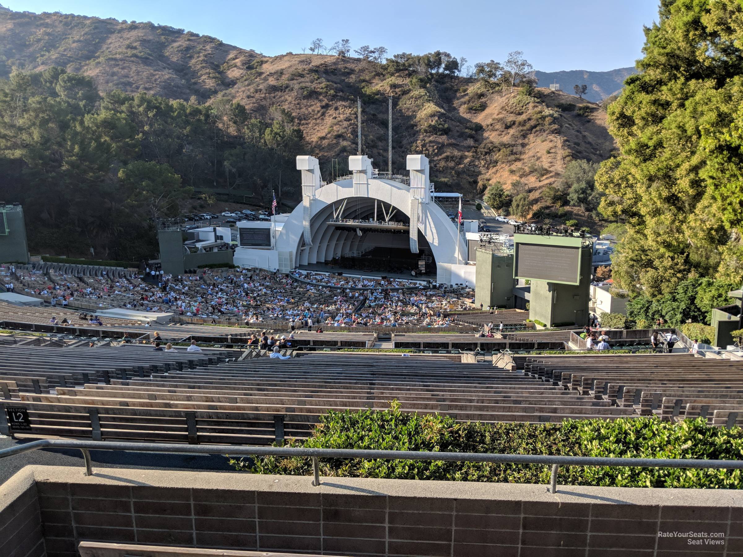 section q3, row 5 seat view  - hollywood bowl