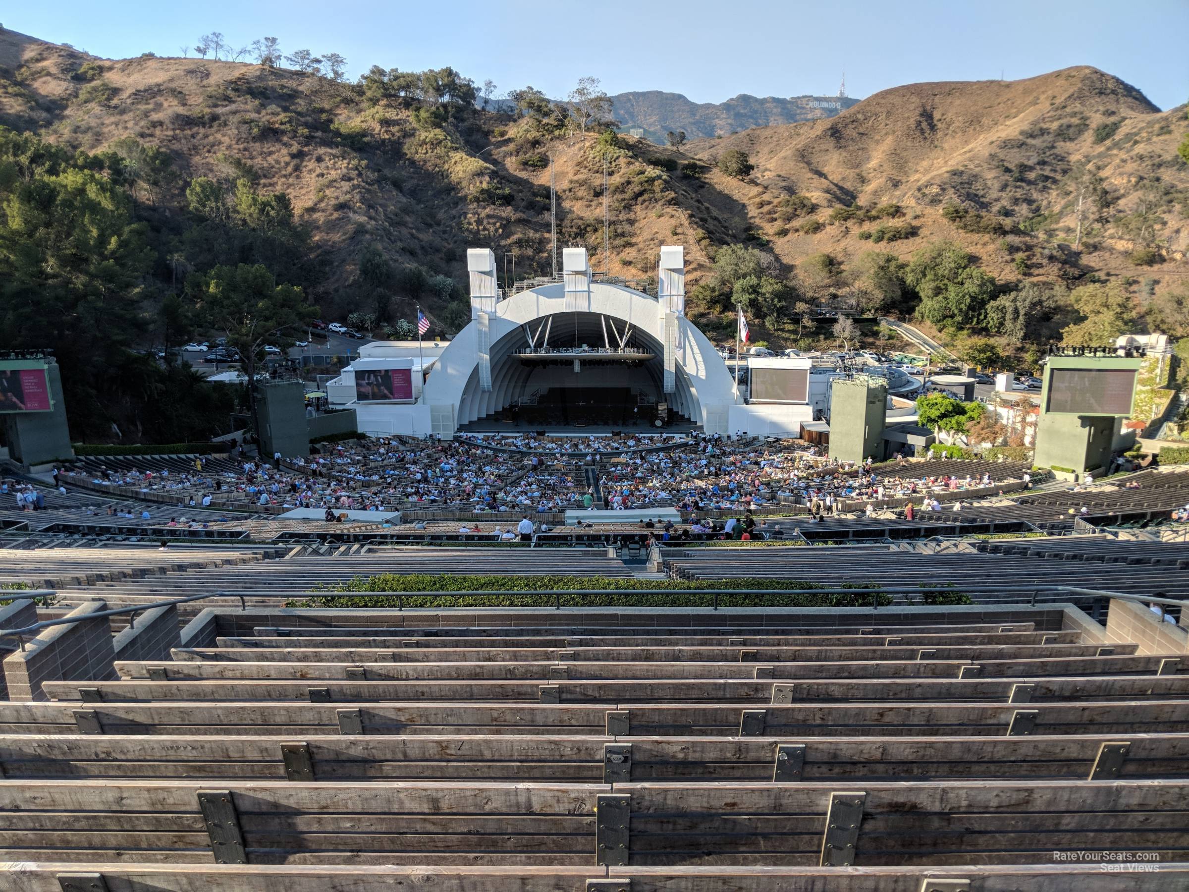 section r1, row 13 seat view  - hollywood bowl