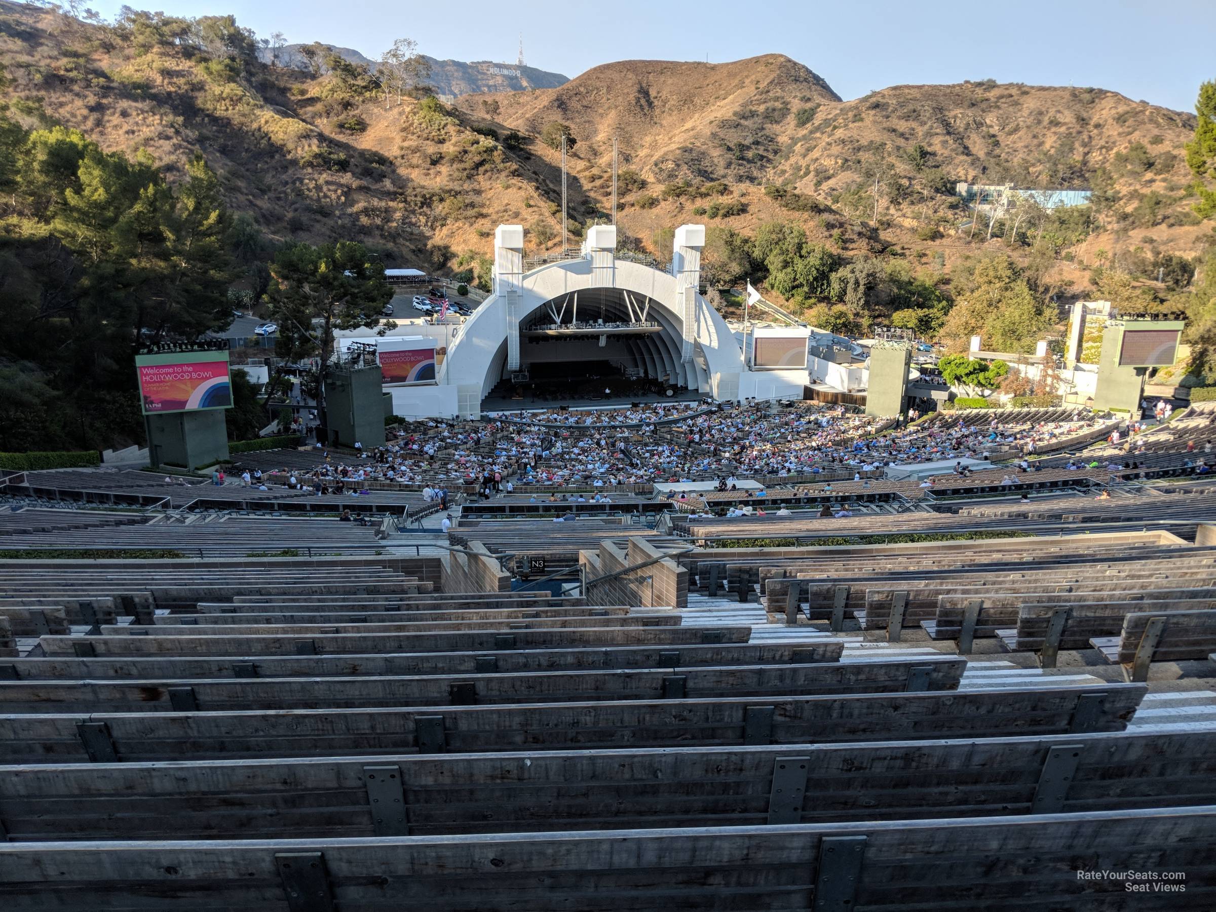 section u1, row 20 seat view  - hollywood bowl