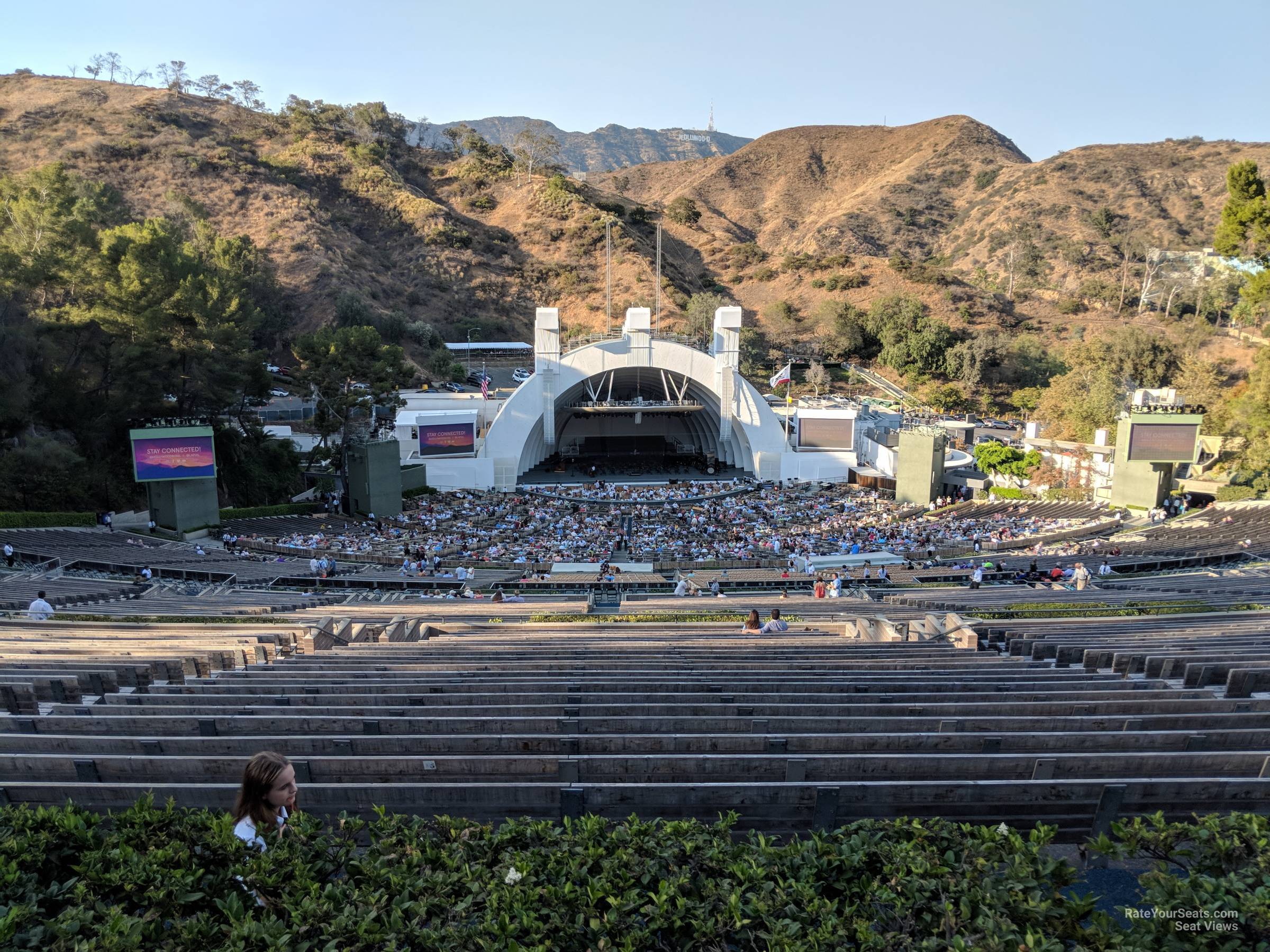 section w1, row 3 seat view  - hollywood bowl
