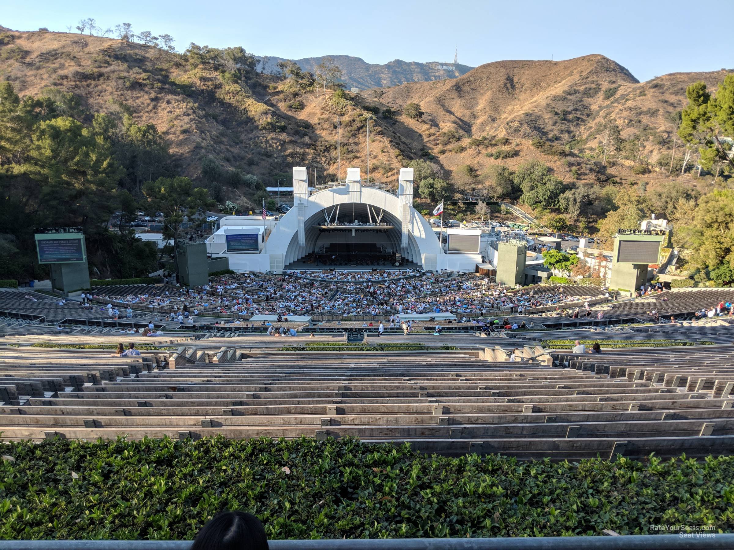 section w2, row 3 seat view  - hollywood bowl
