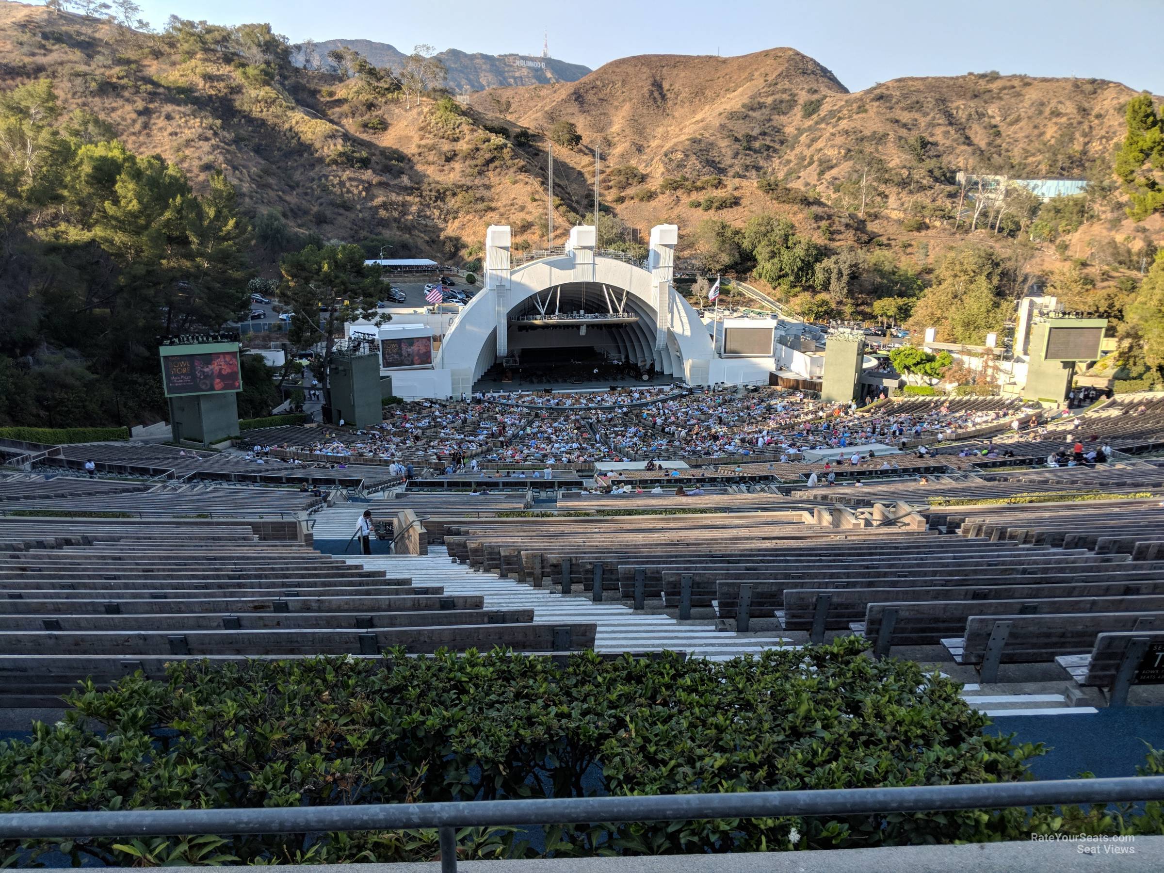 section x1, row 3 seat view  - hollywood bowl