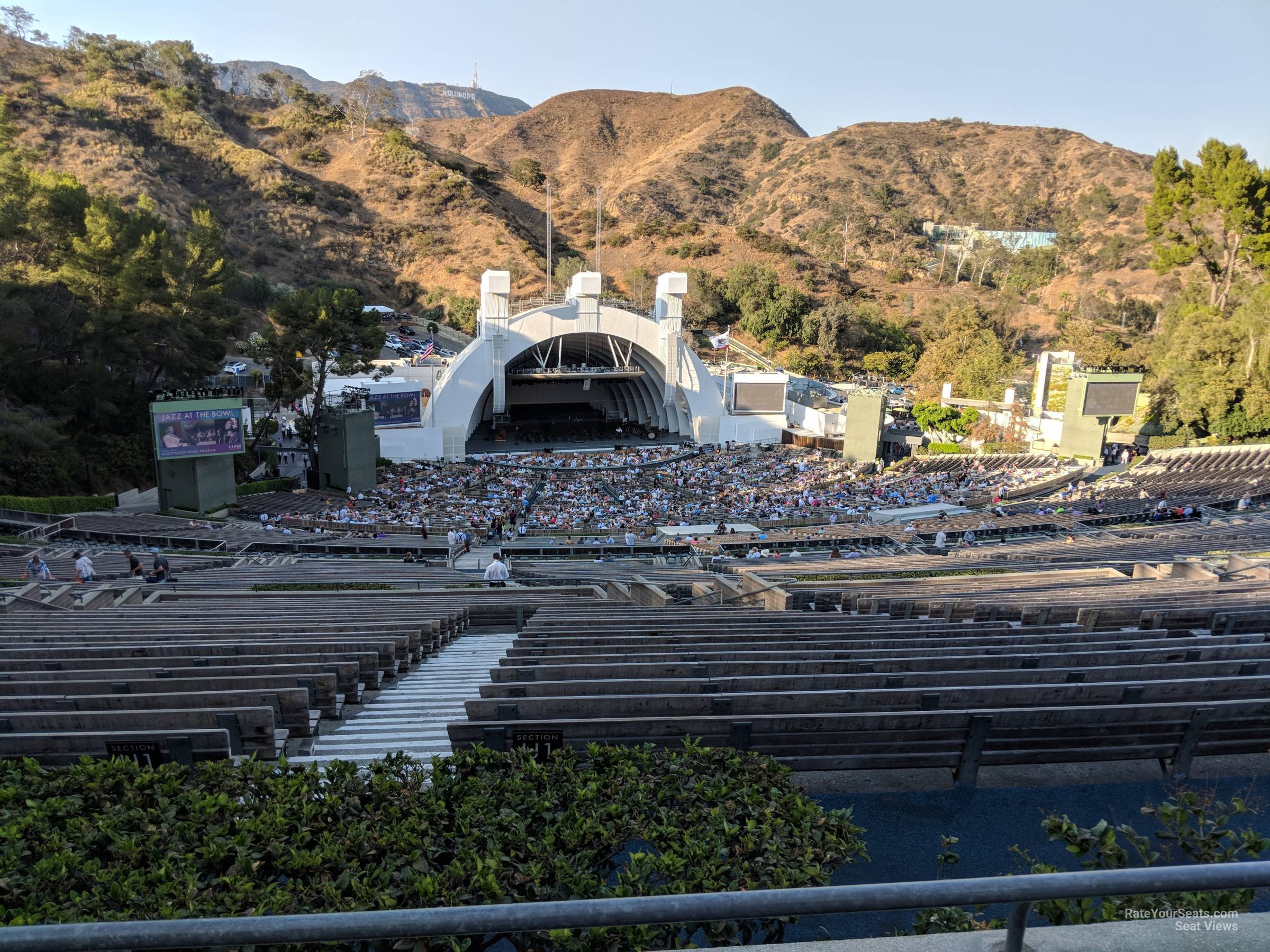 section x2, row 3 seat view  - hollywood bowl