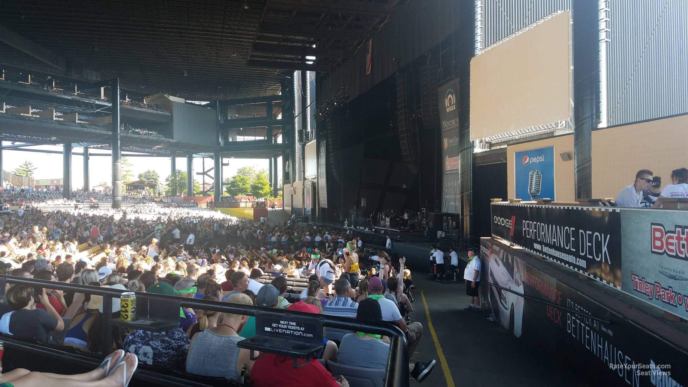 section 101, row ff seat view  - credit union 1 amphitheatre
