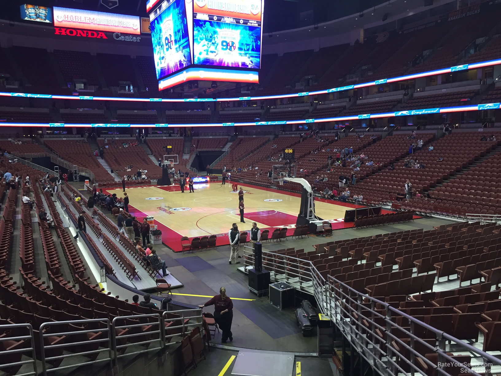 section 203, row p seat view  for basketball - honda center