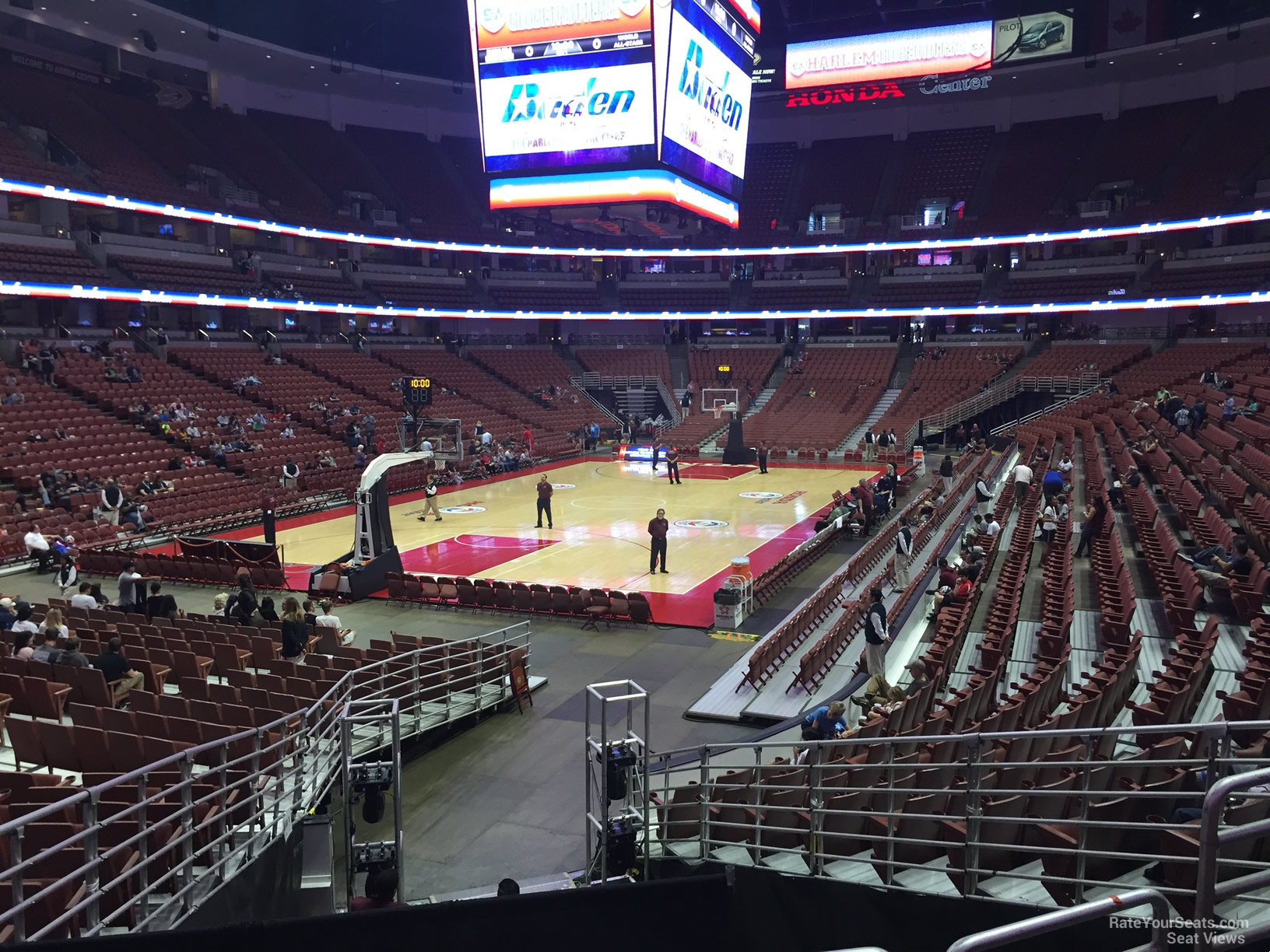 section 213, row p seat view  for basketball - honda center