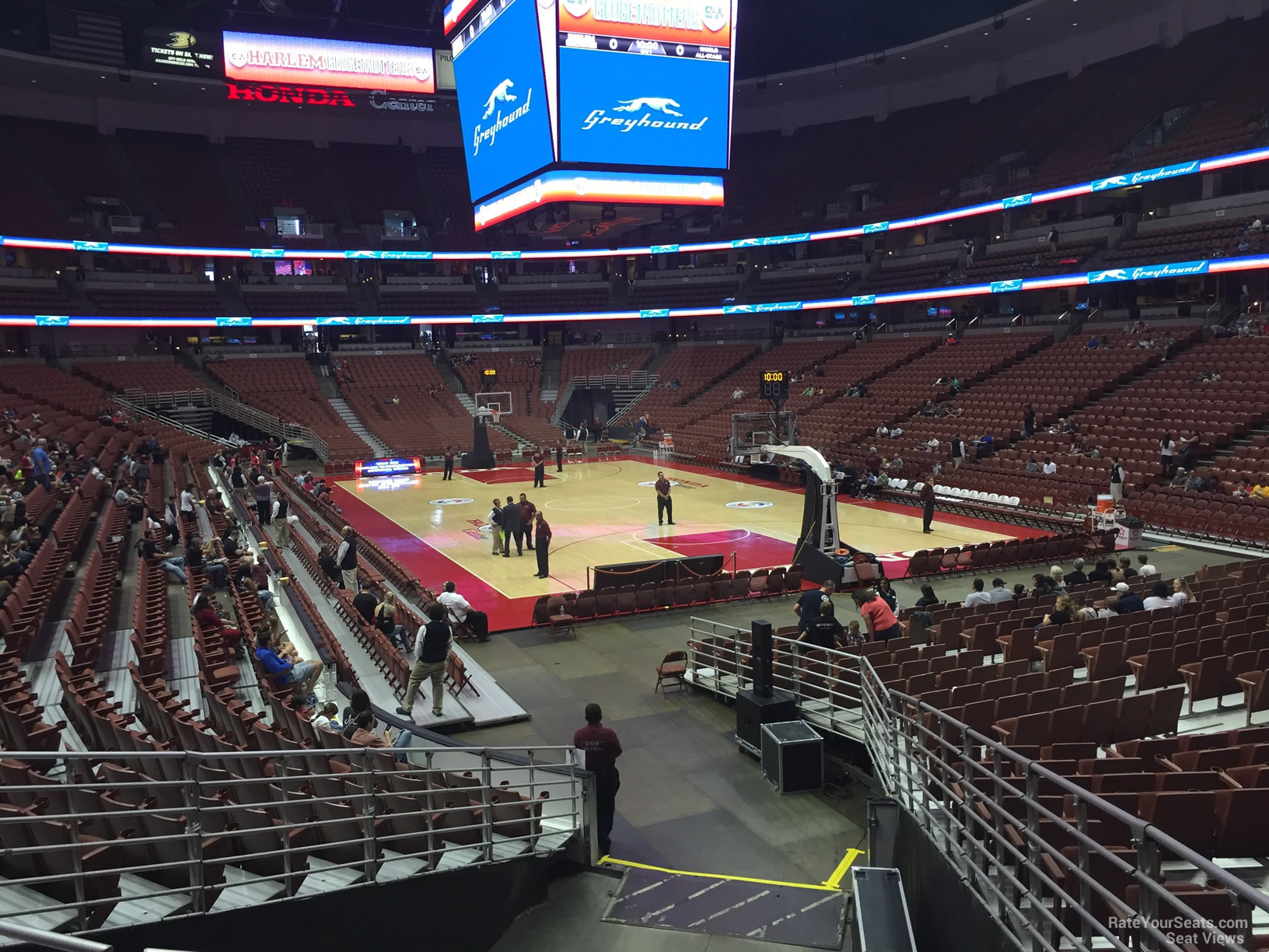 section 217, row p seat view  for basketball - honda center