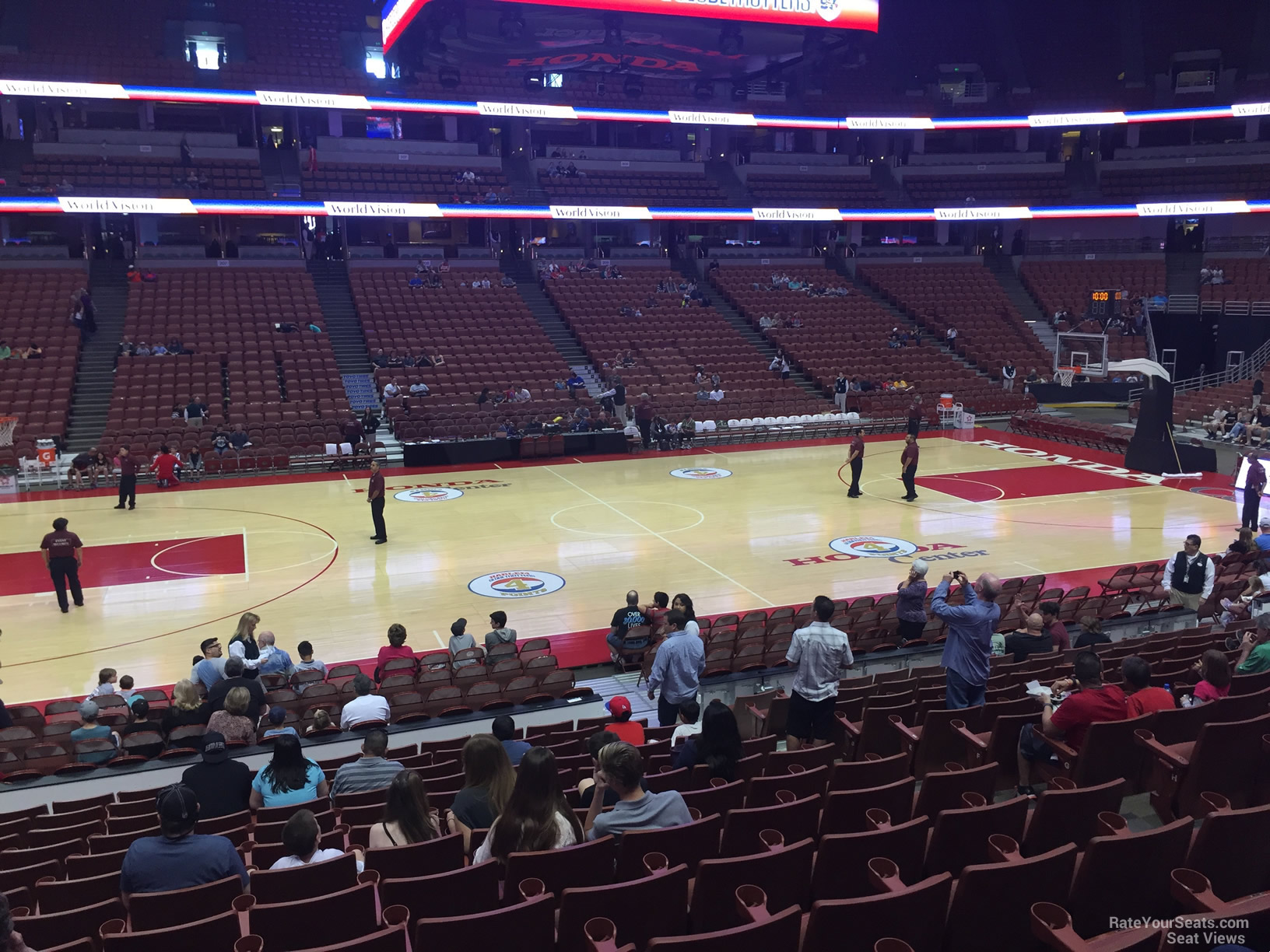 section 223, row p seat view  for basketball - honda center