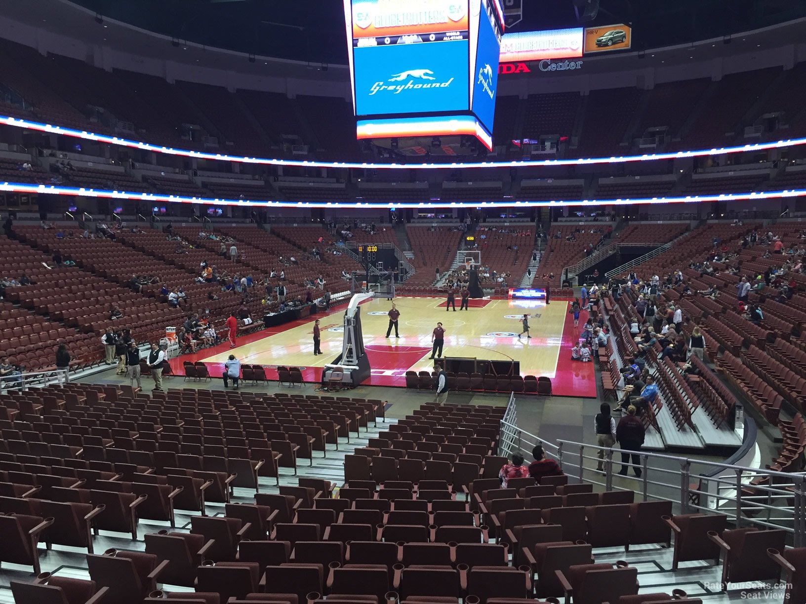 section 228, row p seat view  for basketball - honda center