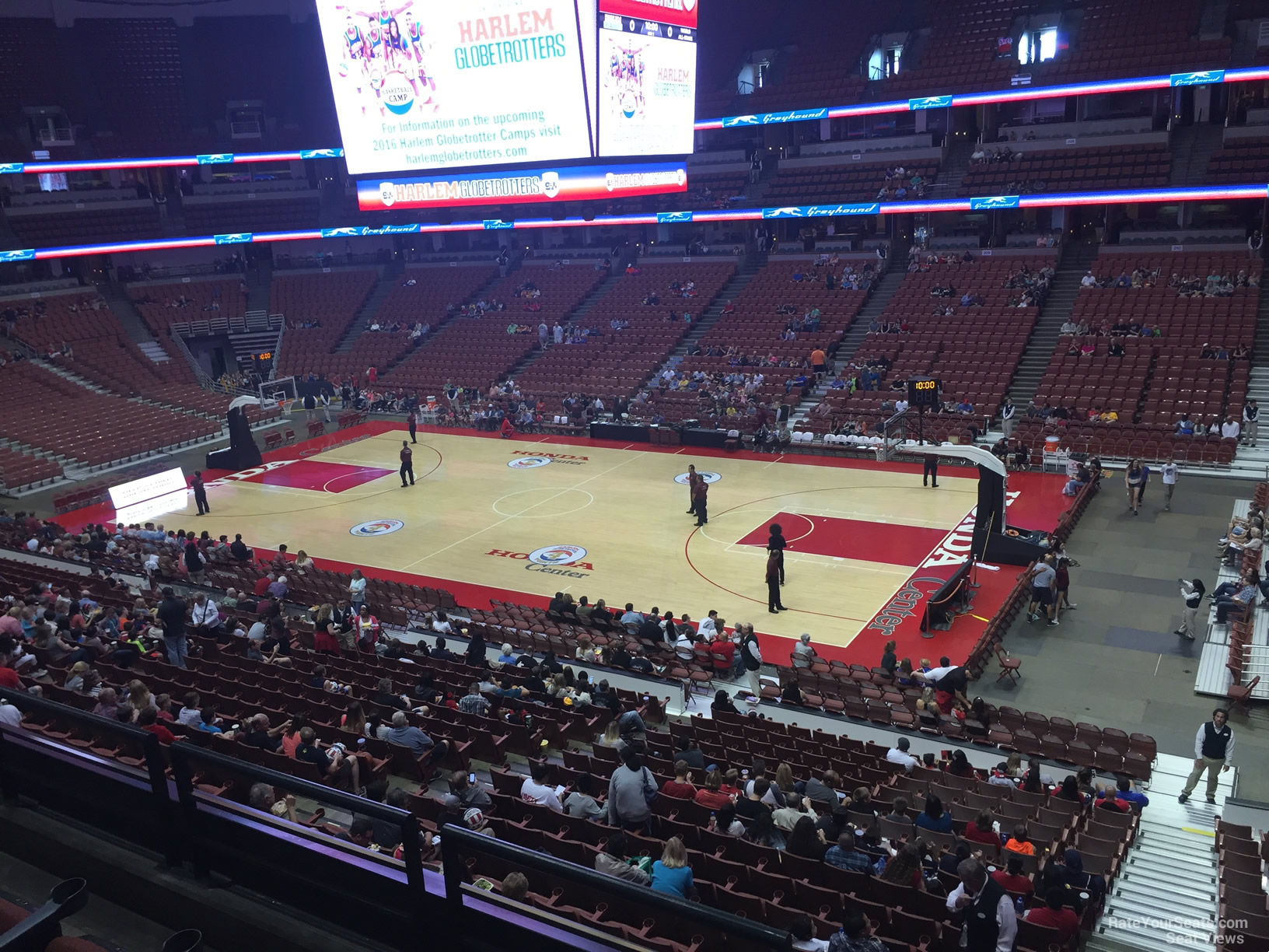 section 318, row c seat view  for basketball - honda center