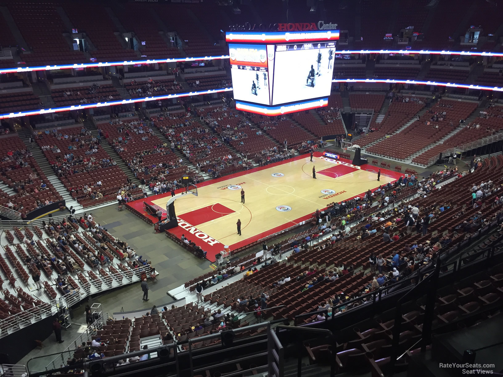 section 416, row e seat view  for basketball - honda center