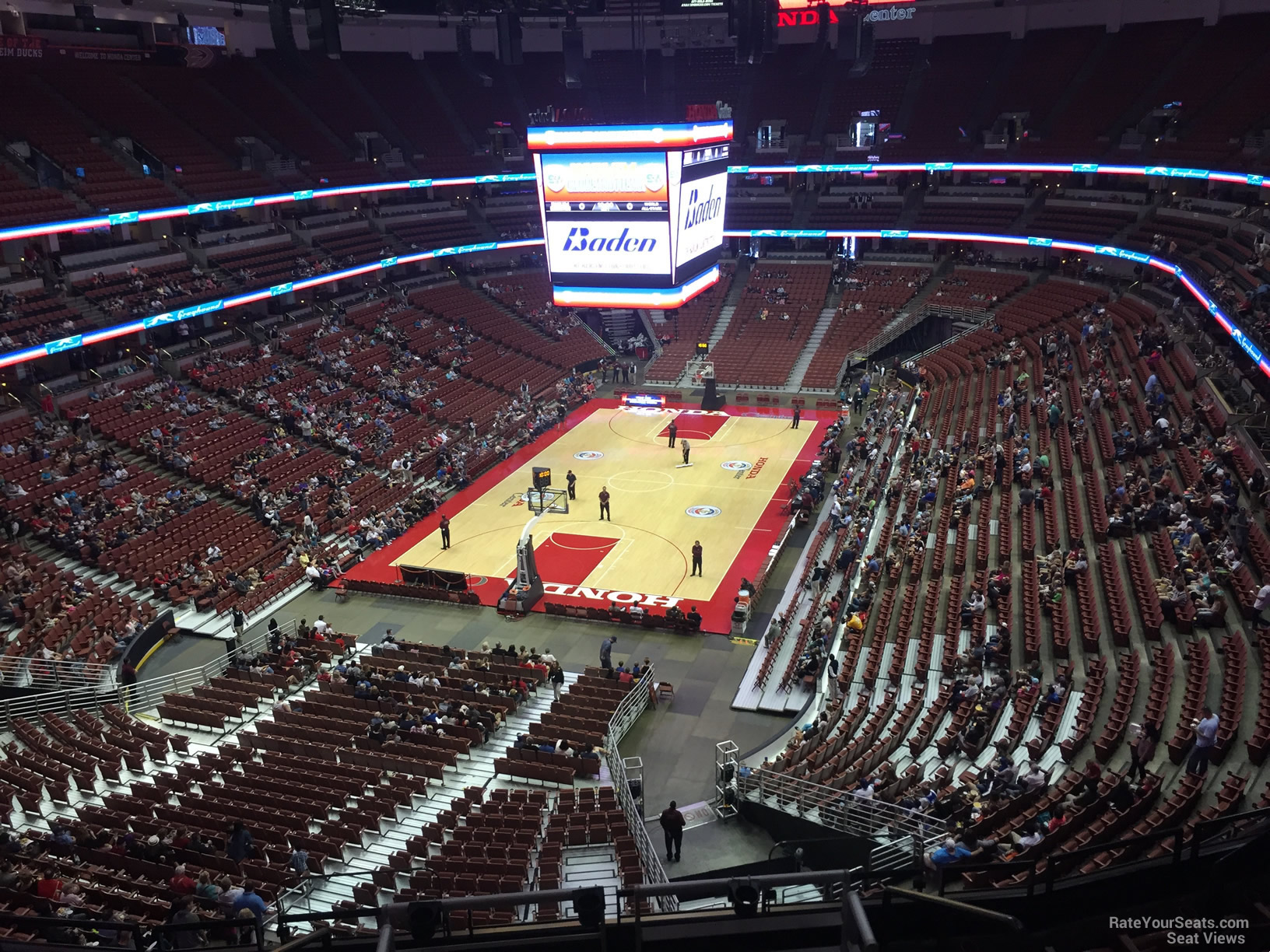 section 420, row e seat view  for basketball - honda center