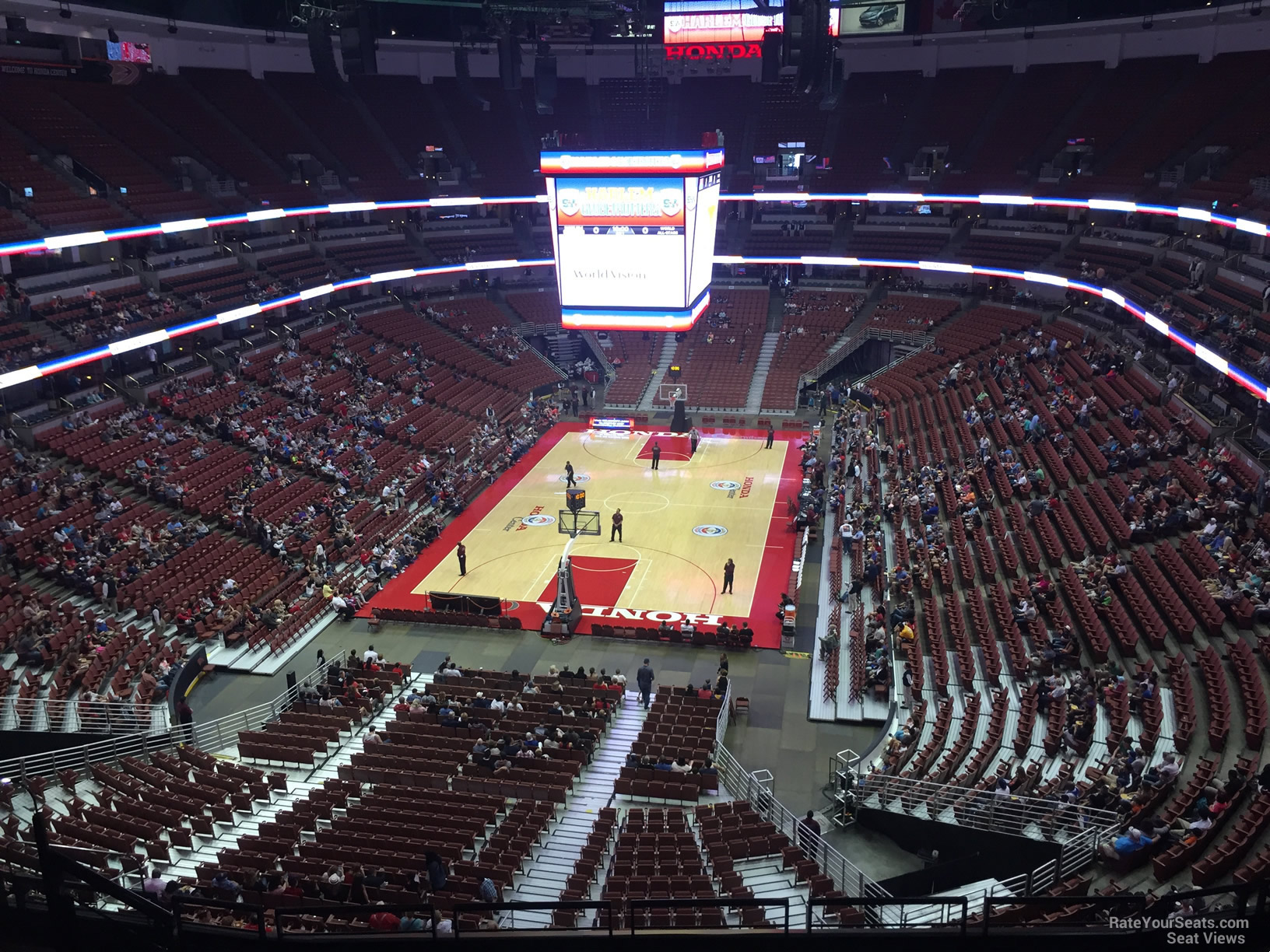 section 421, row e seat view  for basketball - honda center