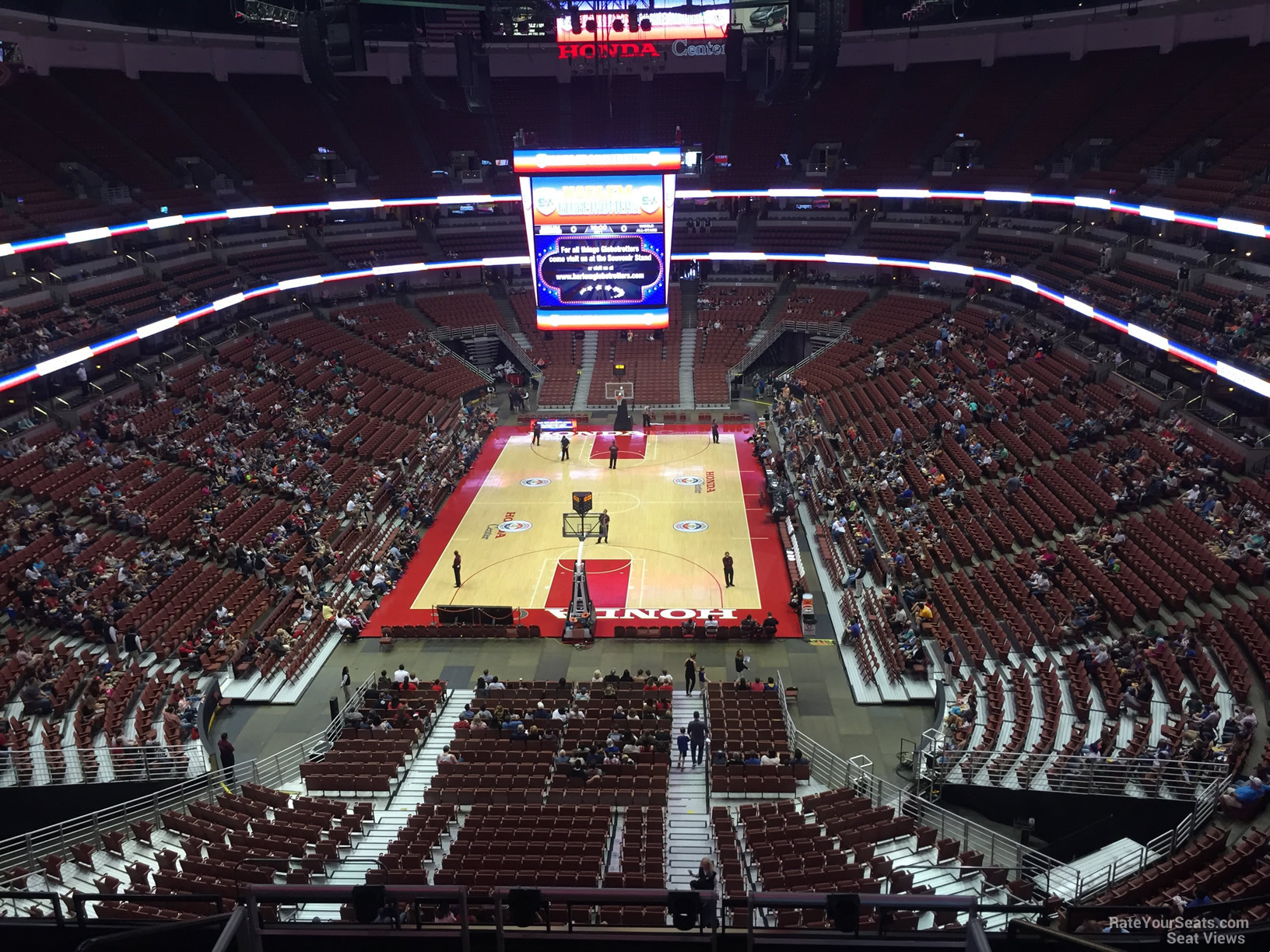 section 422, row e seat view  for basketball - honda center