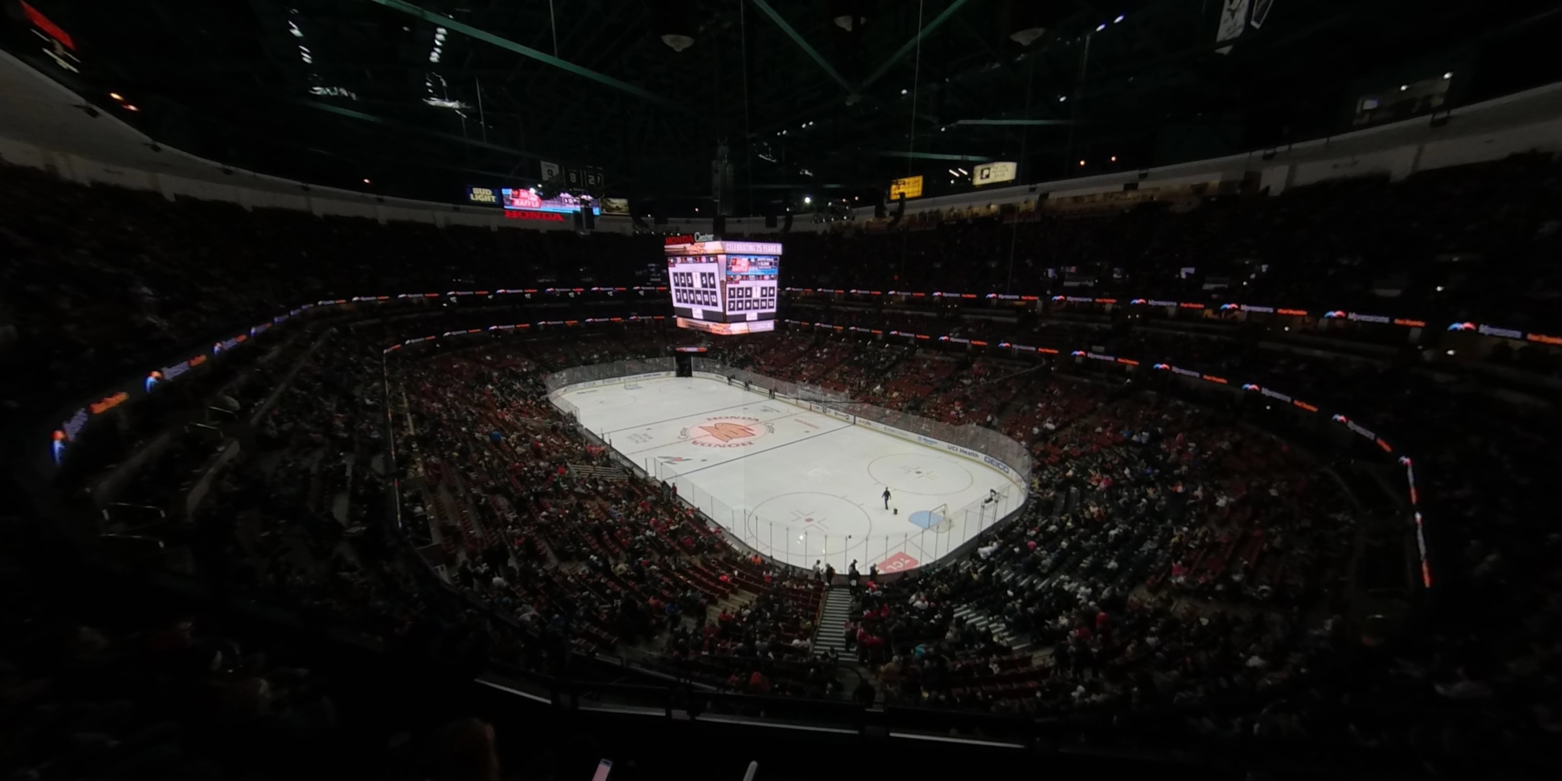section 405 panoramic seat view  for hockey - honda center