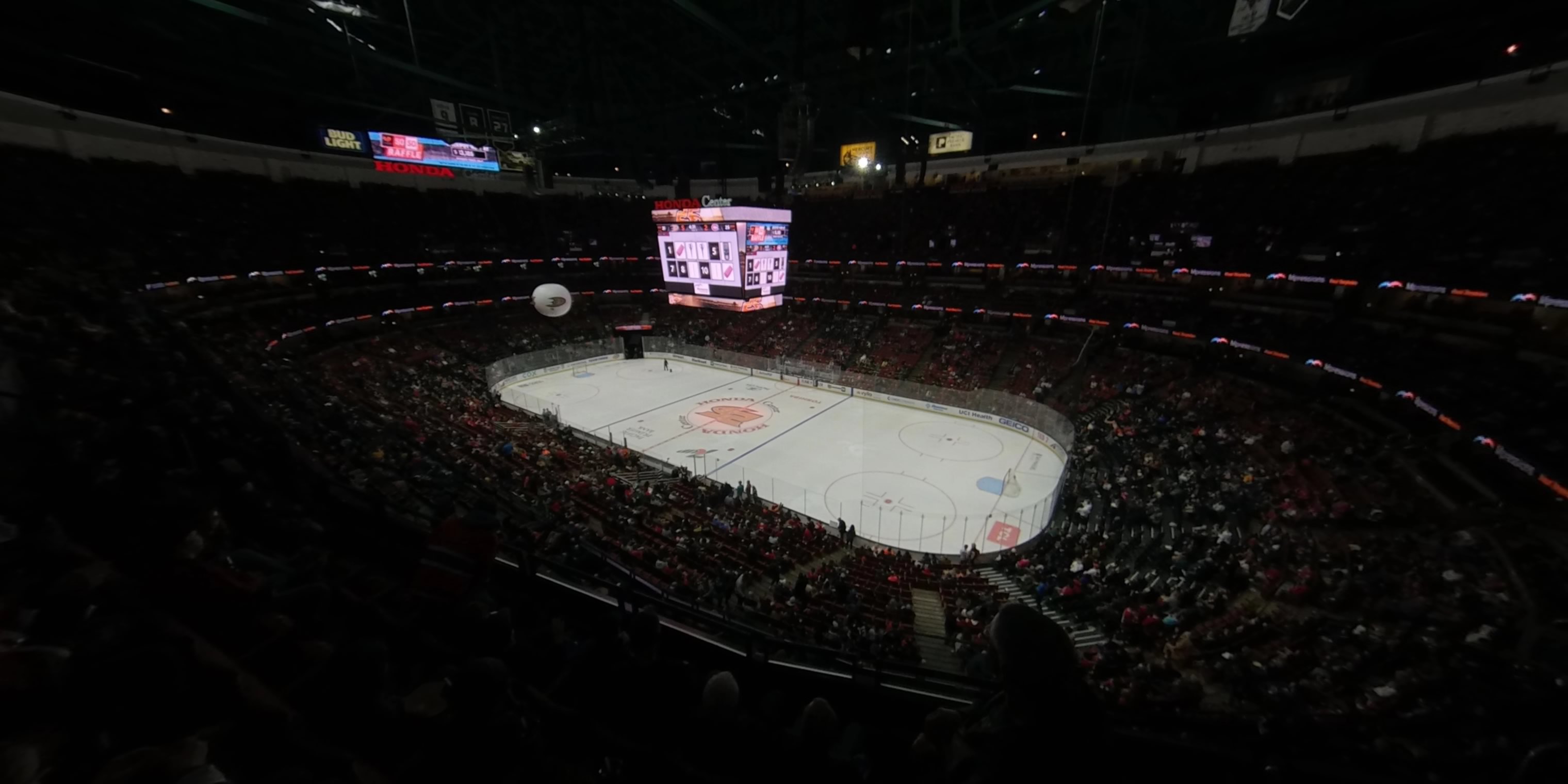 section 408 panoramic seat view  for hockey - honda center