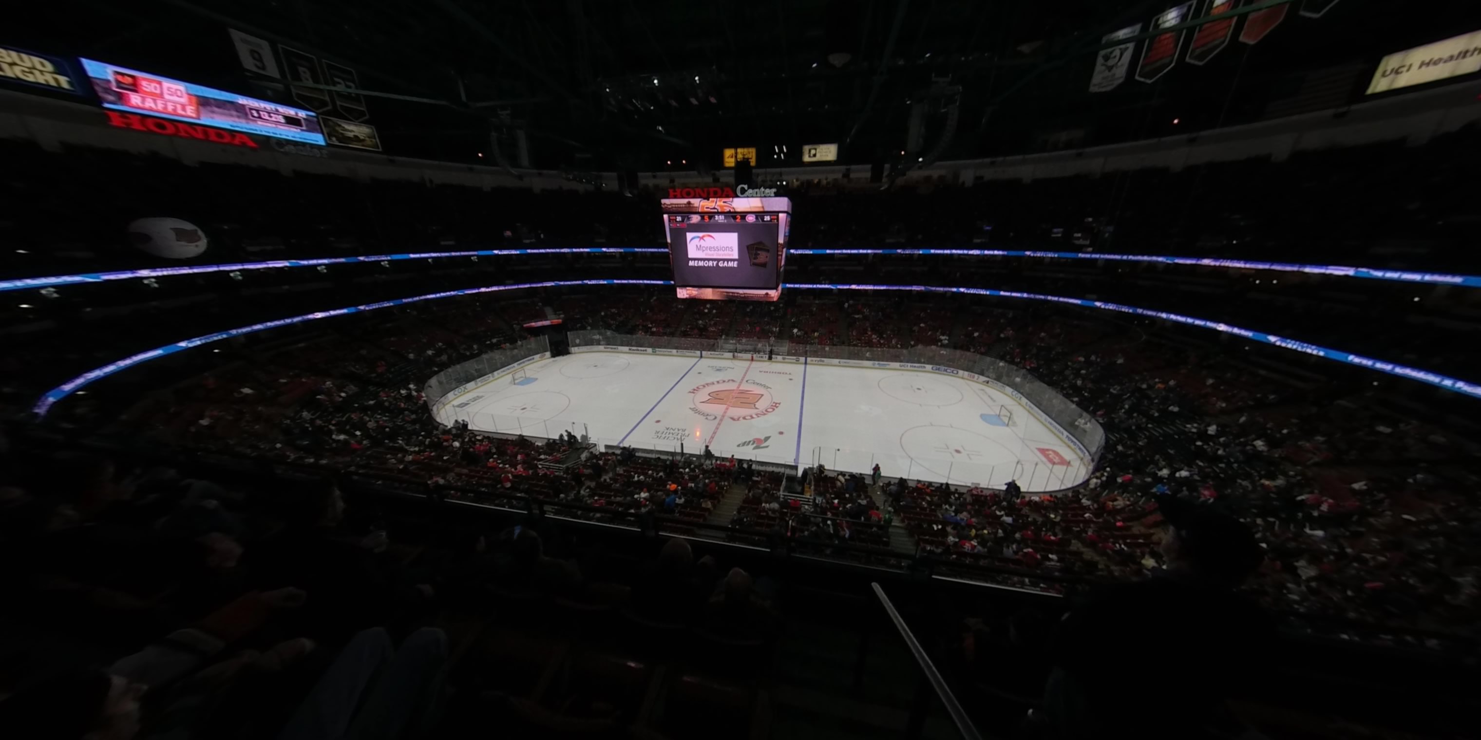 section 410 panoramic seat view  for hockey - honda center