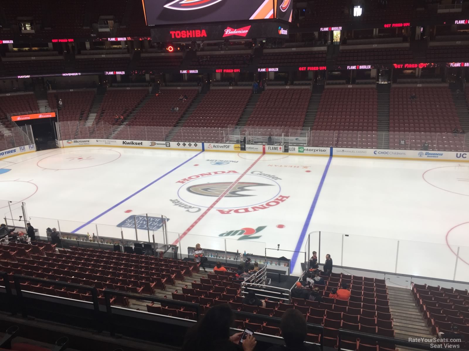 section 306, row c seat view  for hockey - honda center