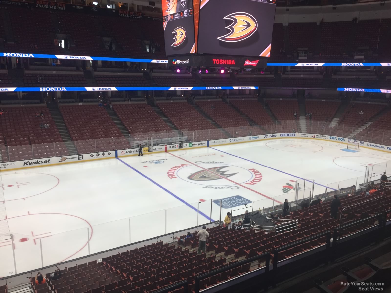 section 309, row c seat view  for hockey - honda center