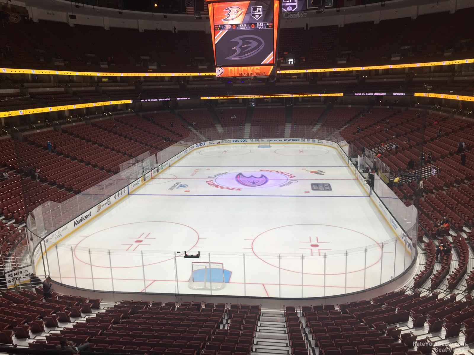 section 313, row c seat view  for hockey - honda center