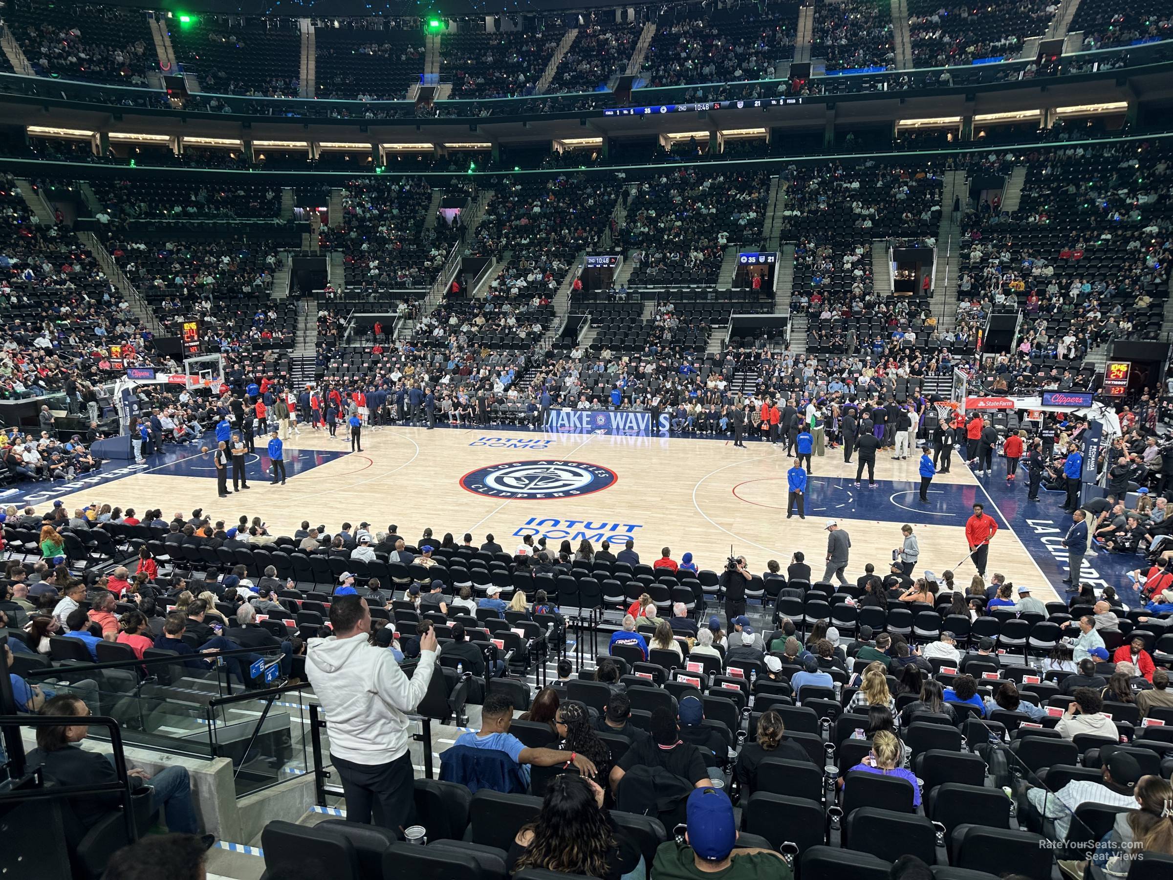 club 24, row 10 seat view  for basketball - intuit dome