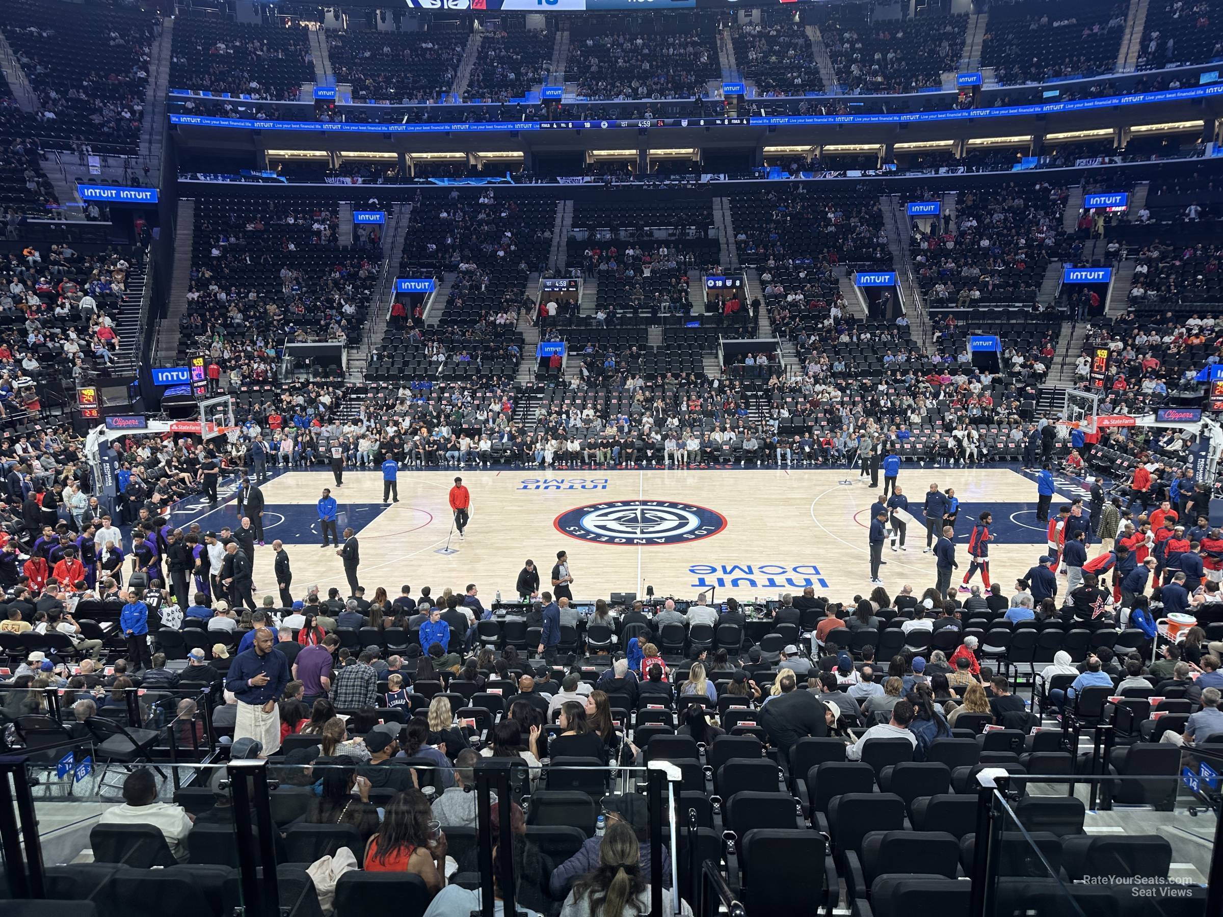 club 9, row 10 seat view  for basketball - intuit dome