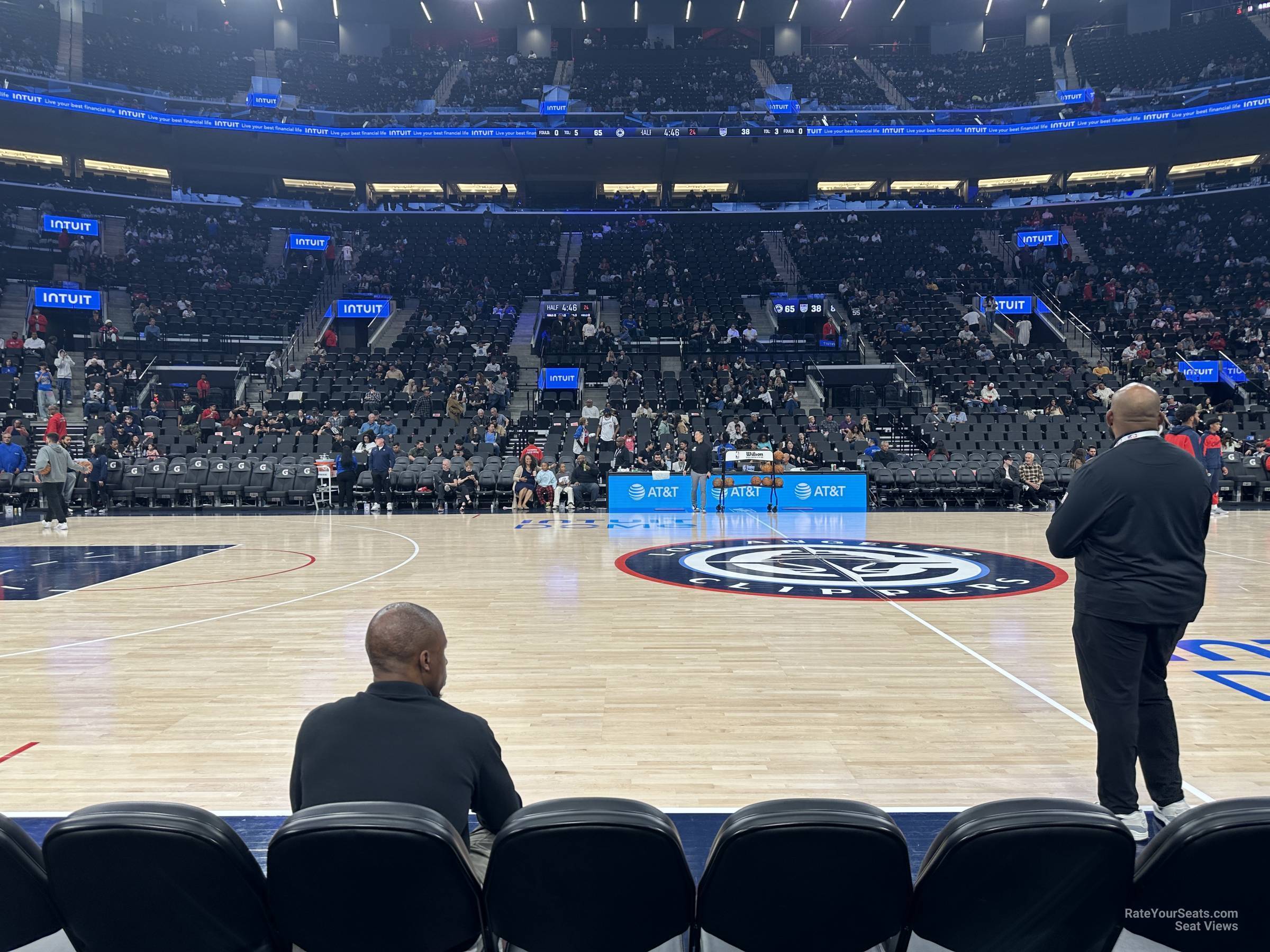 courtside 25, row b seat view  for basketball - intuit dome