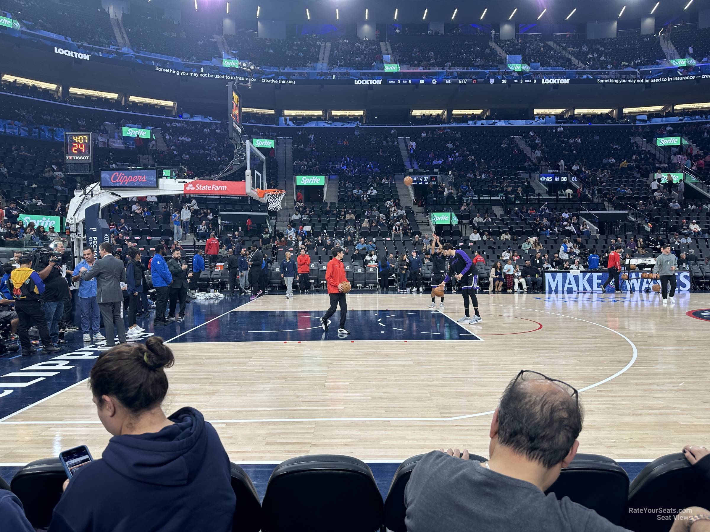 courtside 26, row b seat view  for basketball - intuit dome