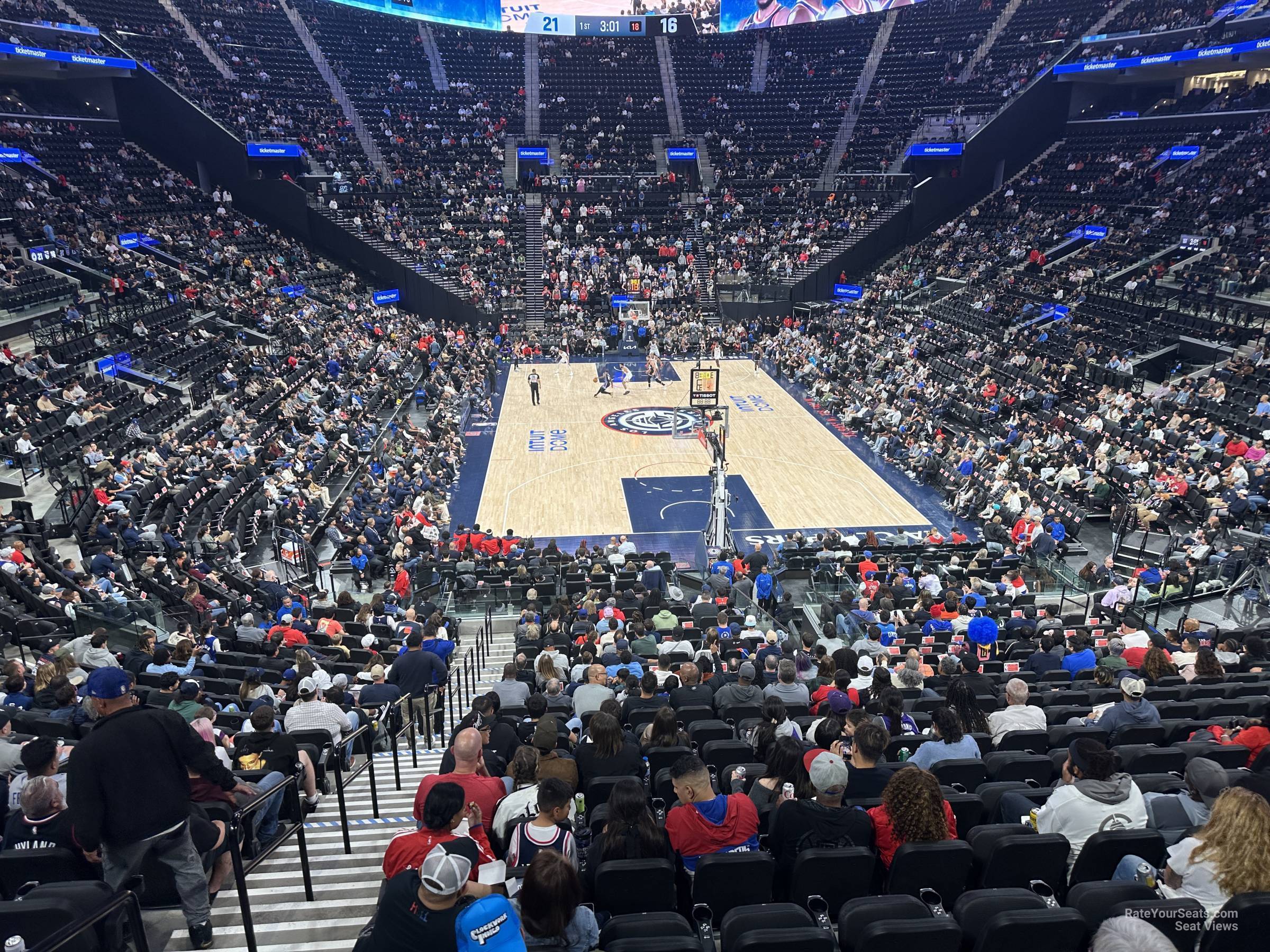 main 1, row 17 seat view  for basketball - intuit dome