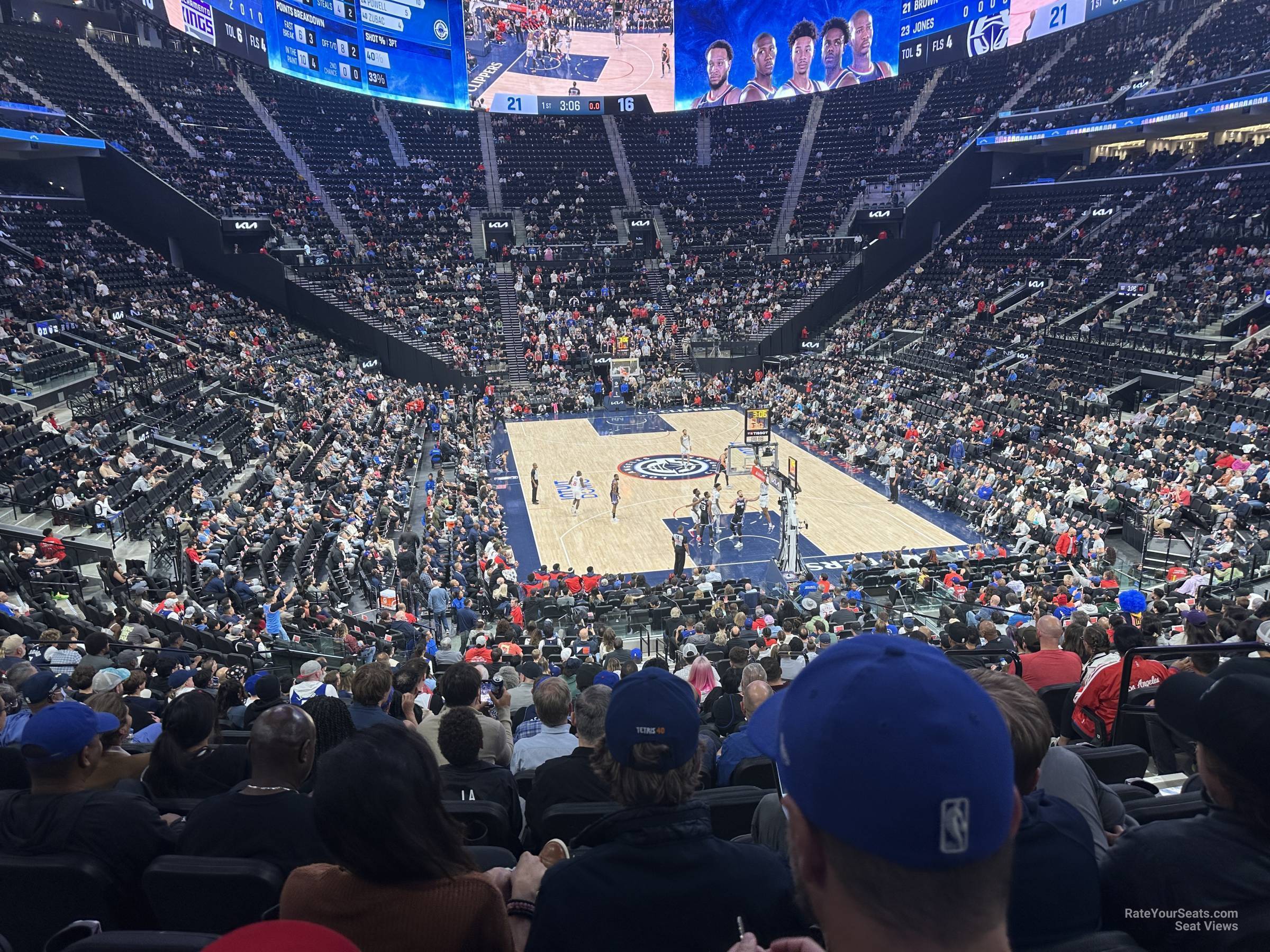 main 2, row 19 seat view  for basketball - intuit dome