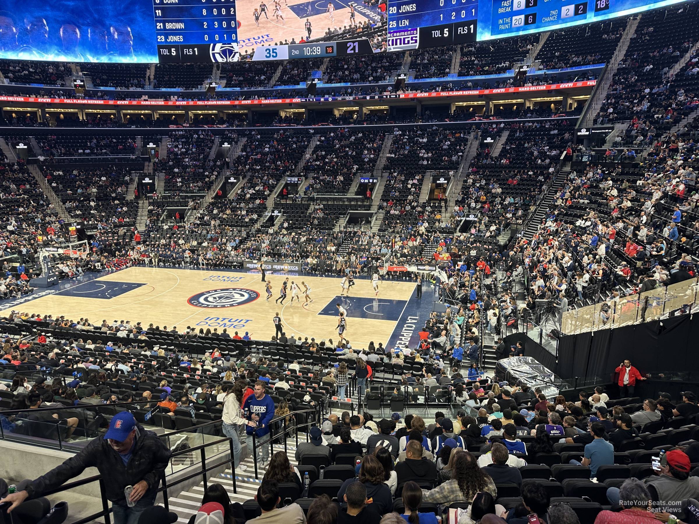 main 22, row 18 seat view  for basketball - intuit dome