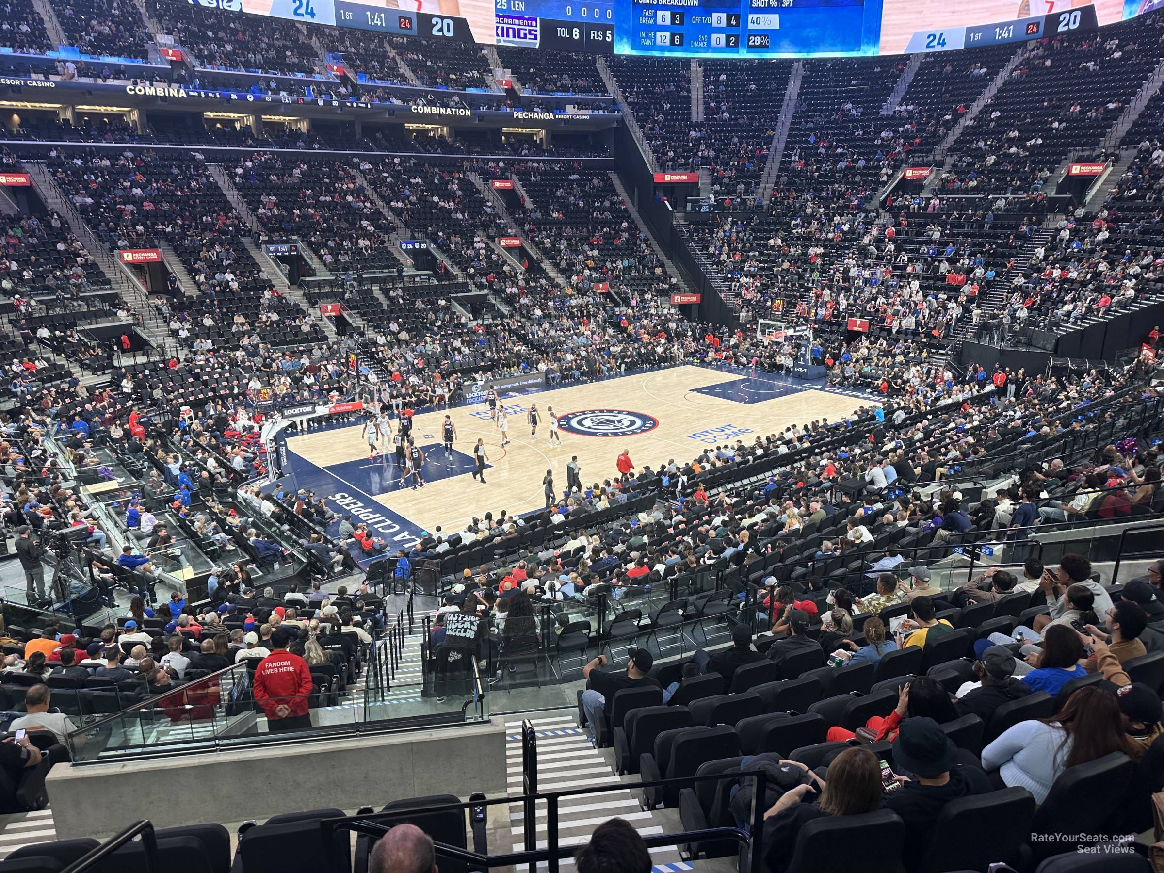 main 28, row 18 seat view  for basketball - intuit dome