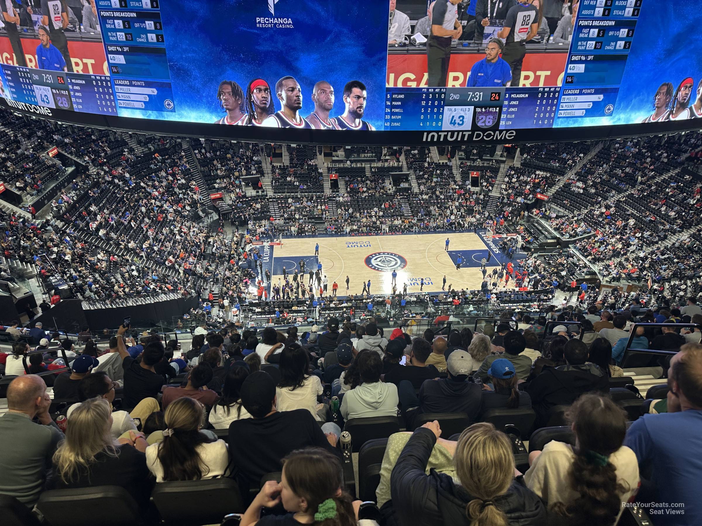 terrace 10, row 14 seat view  for basketball - intuit dome