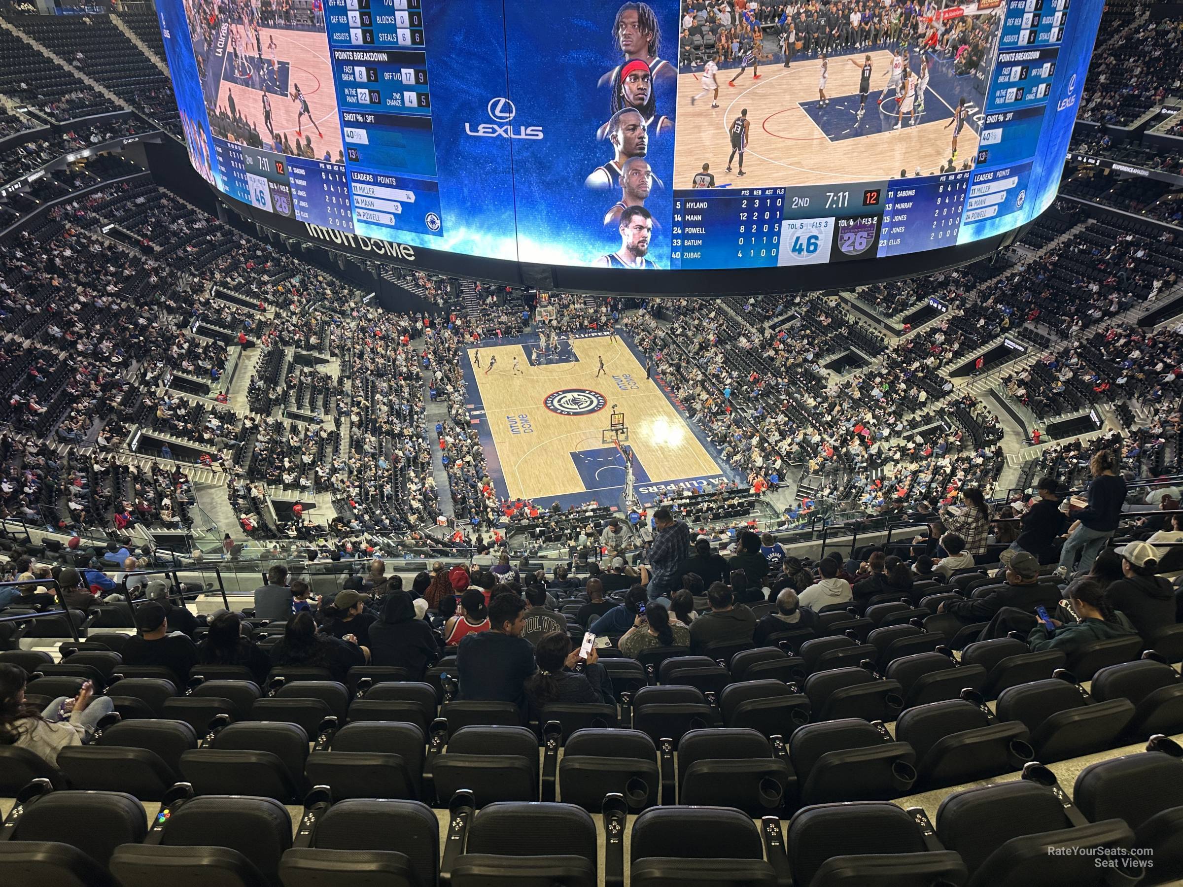 terrace 2, row 14 seat view  for basketball - intuit dome