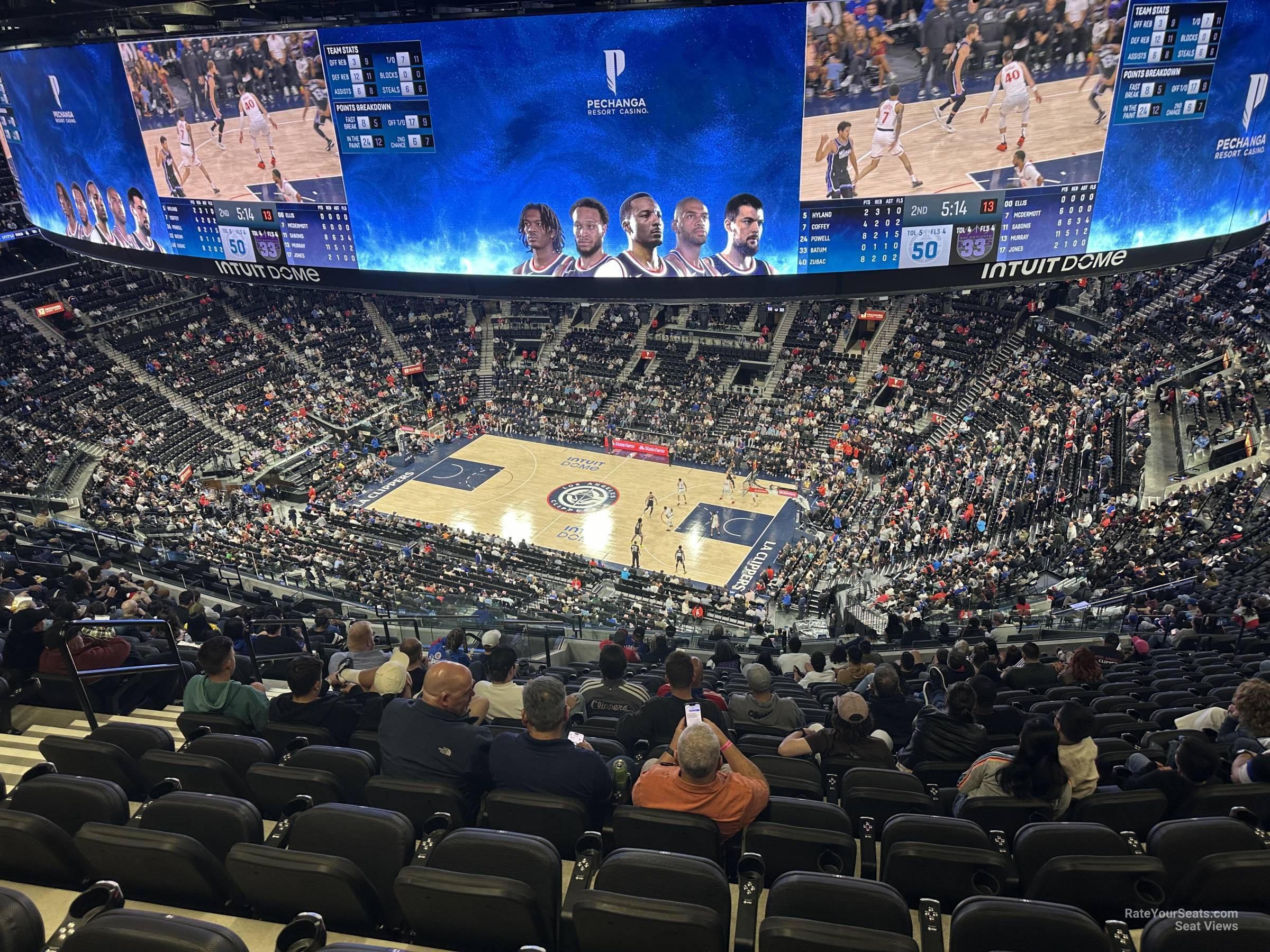 terrace 22, row 14 seat view  for basketball - intuit dome