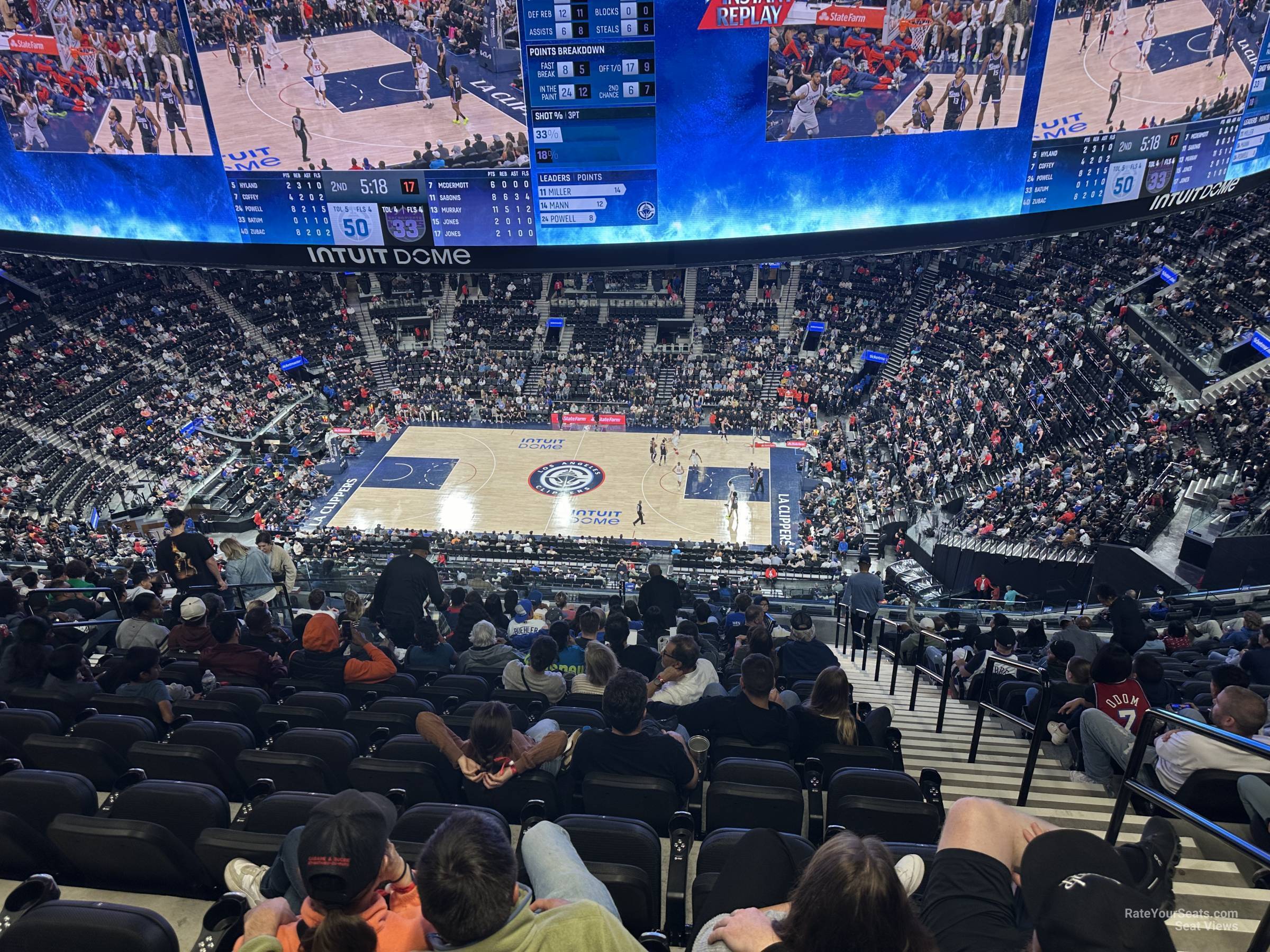 terrace 24, row 14 seat view  for basketball - intuit dome