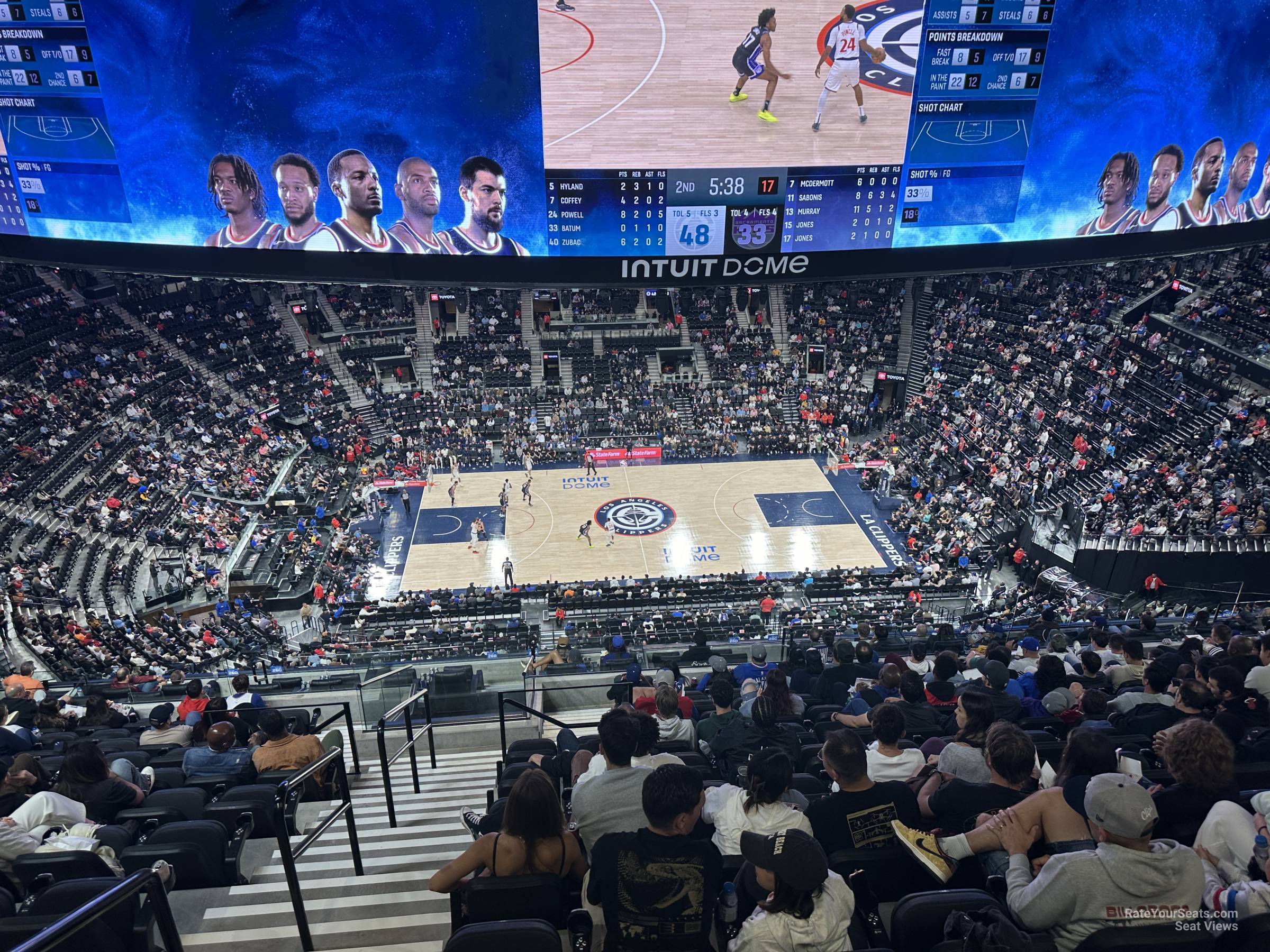 terrace 25, row 13w seat view  for basketball - intuit dome