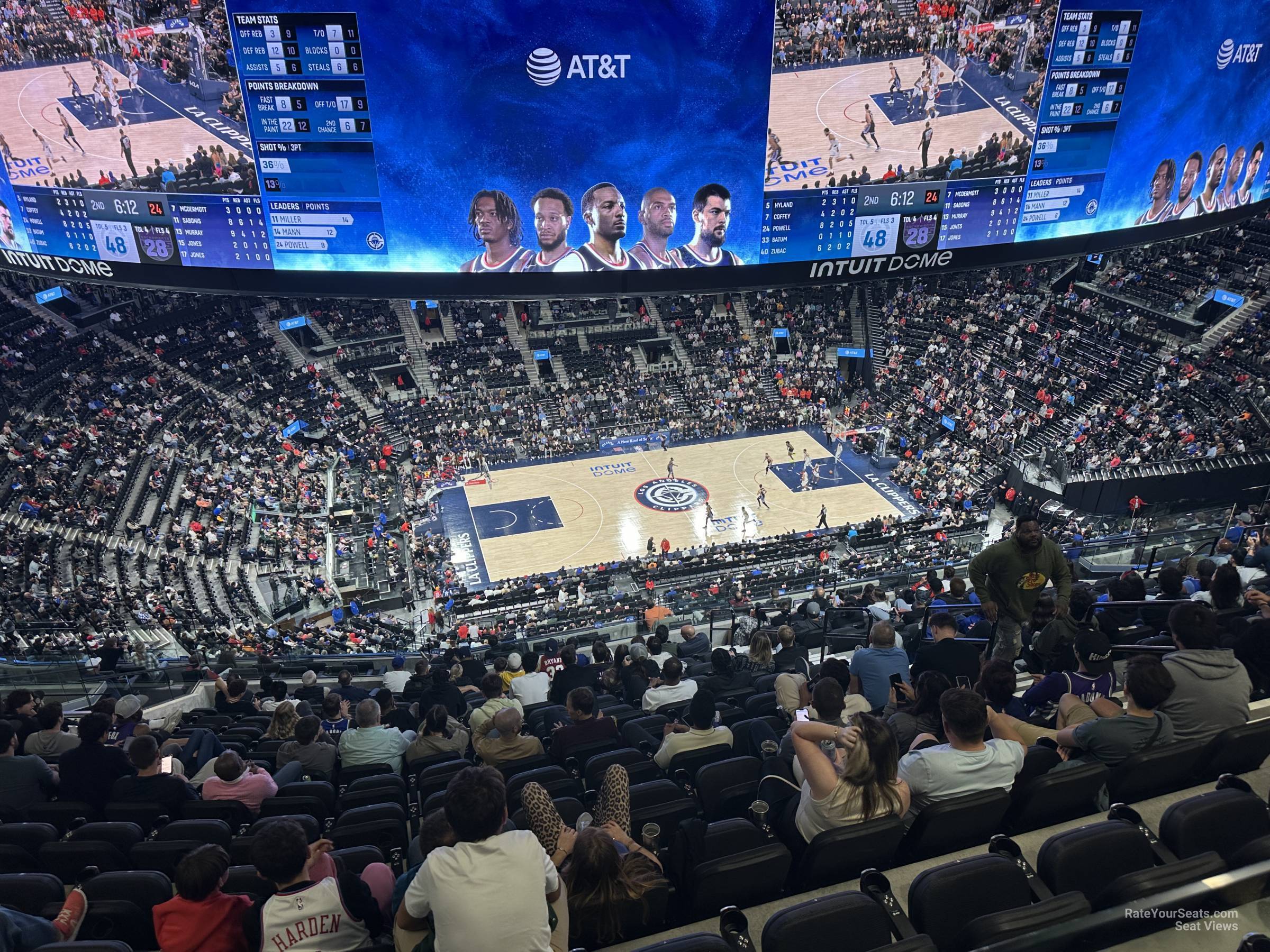 terrace 27, row 14 seat view  for basketball - intuit dome