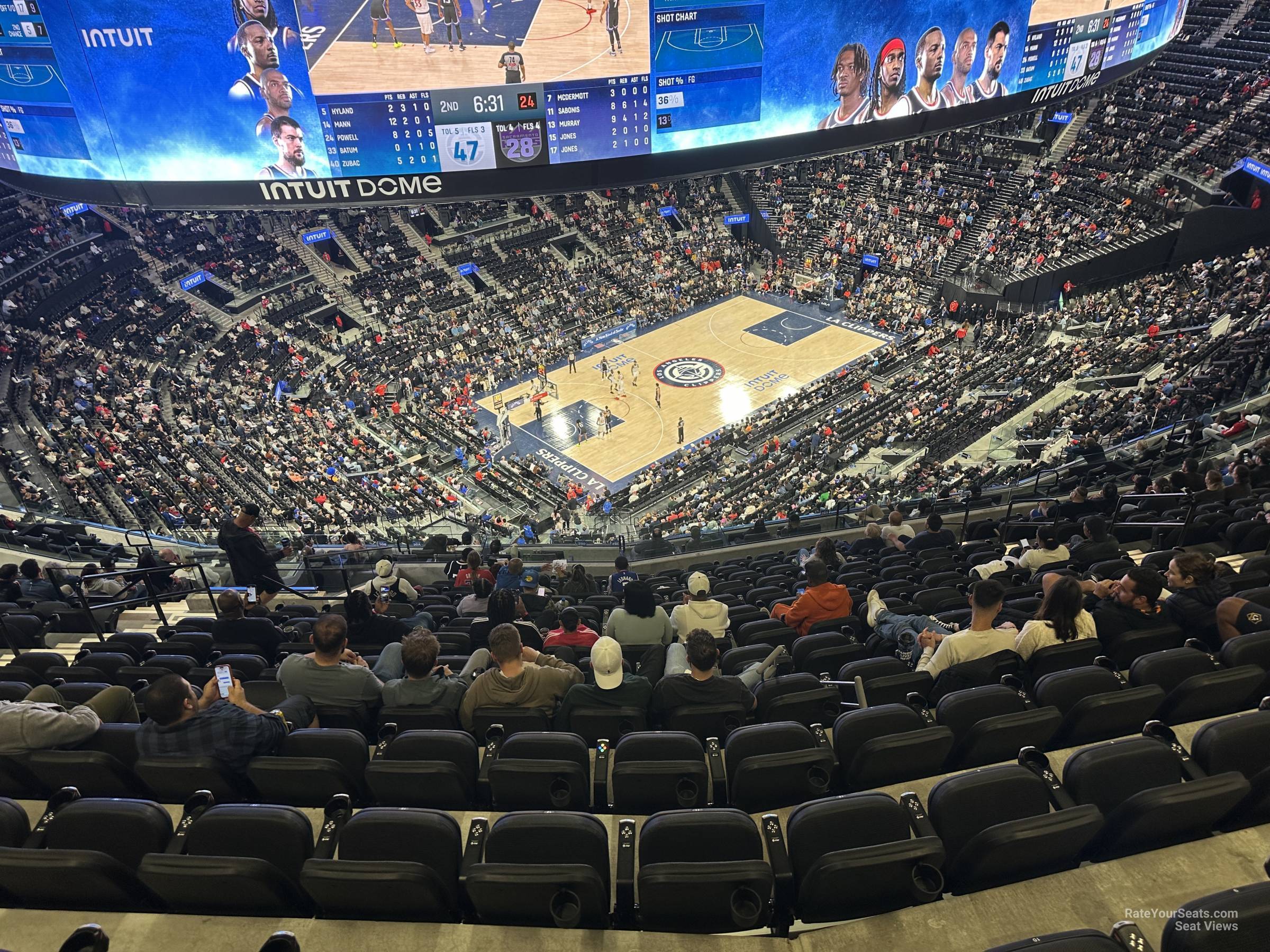 terrace 29, row 14 seat view  for basketball - intuit dome