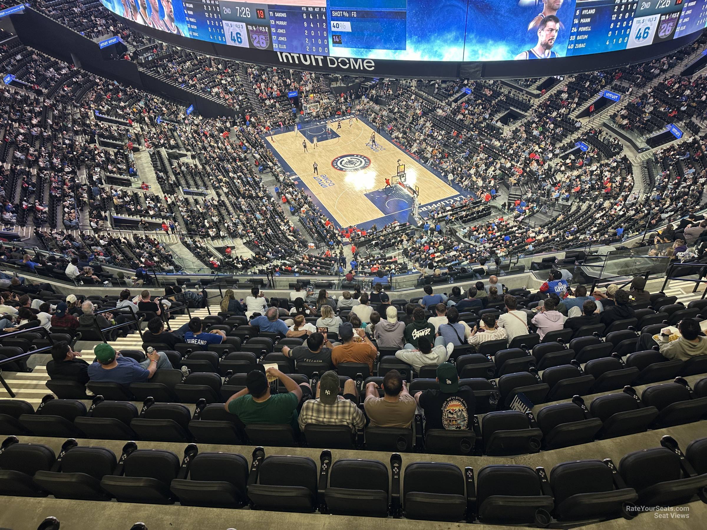 terrace 3, row 13w seat view  for basketball - intuit dome