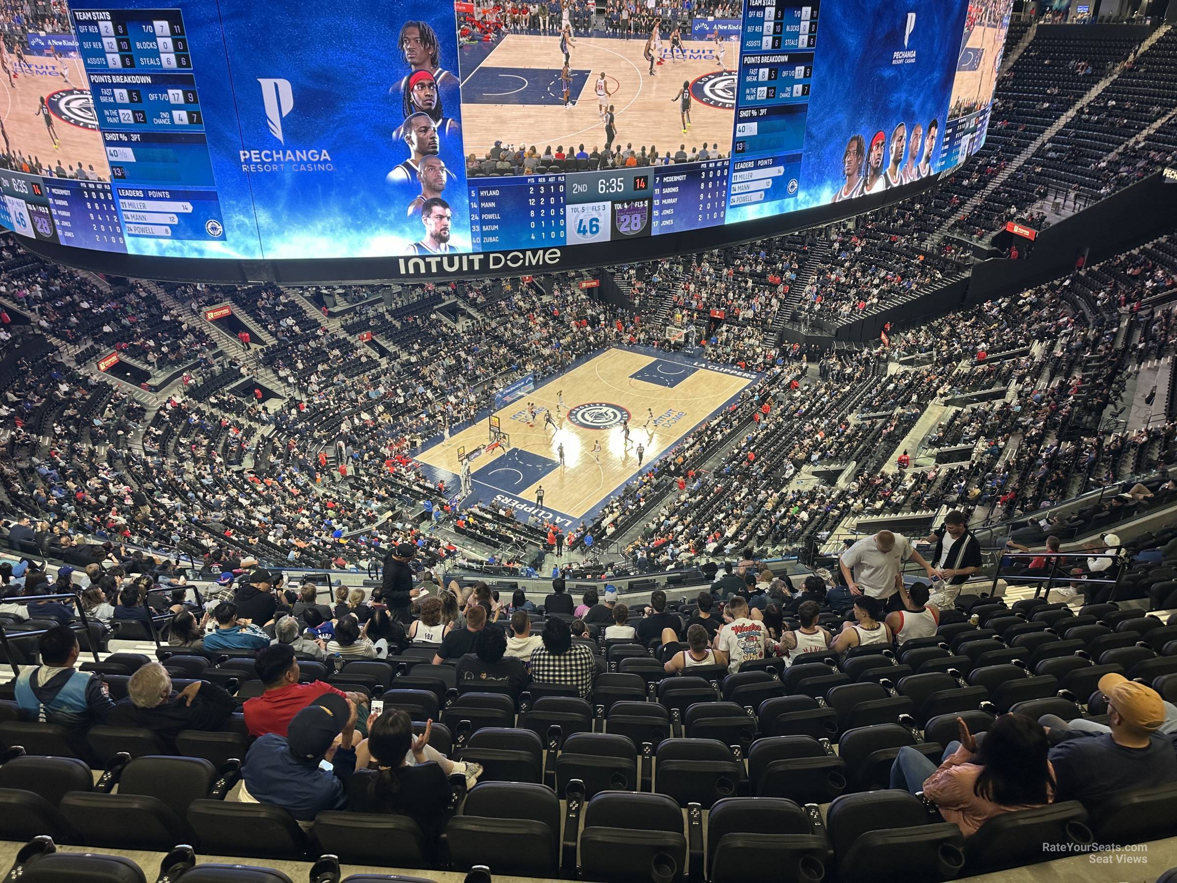 terrace 30, row 14 seat view  for basketball - intuit dome