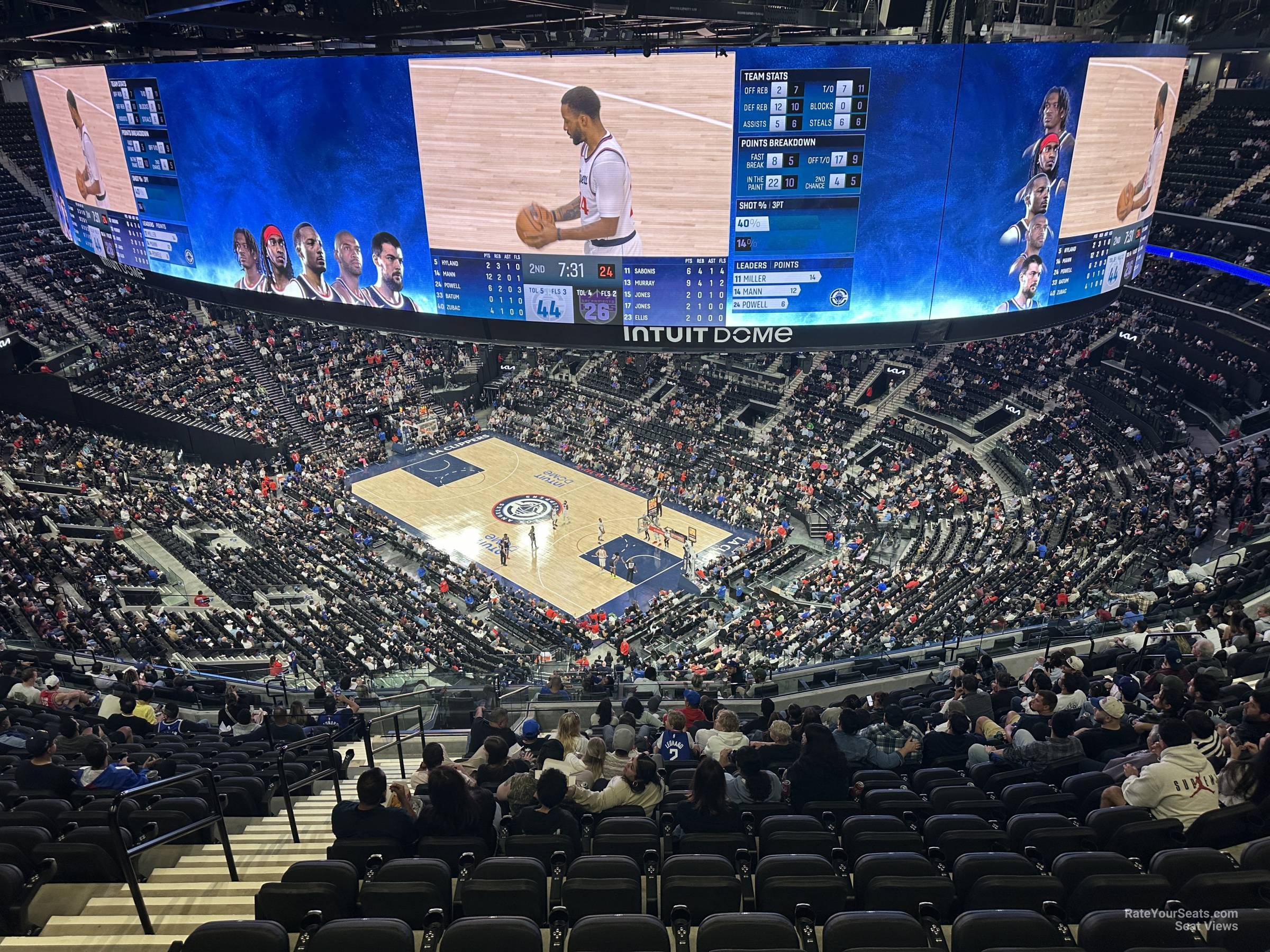 terrace 4, row 14 seat view  for basketball - intuit dome