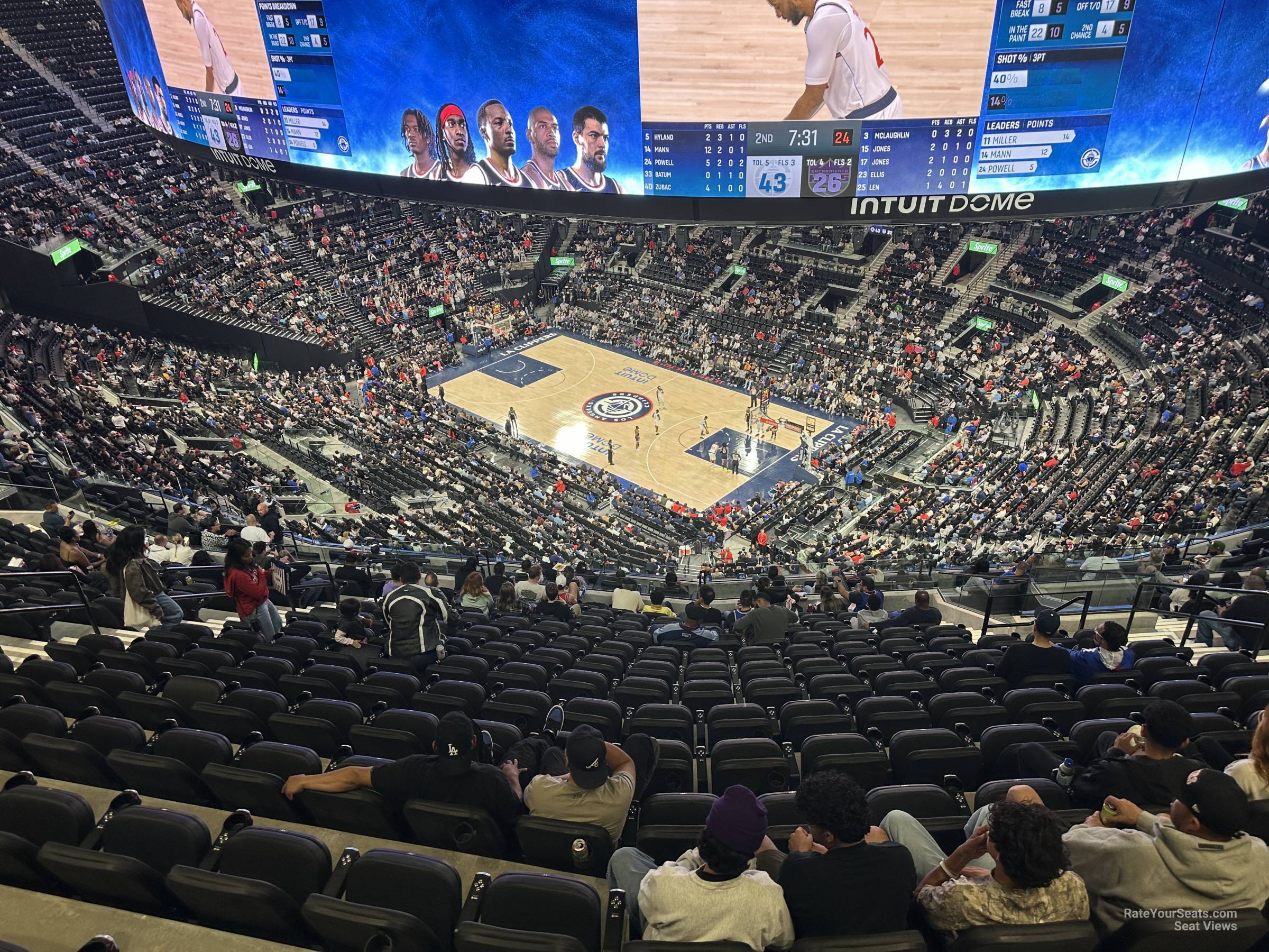 terrace 5, row 14 seat view  for basketball - intuit dome