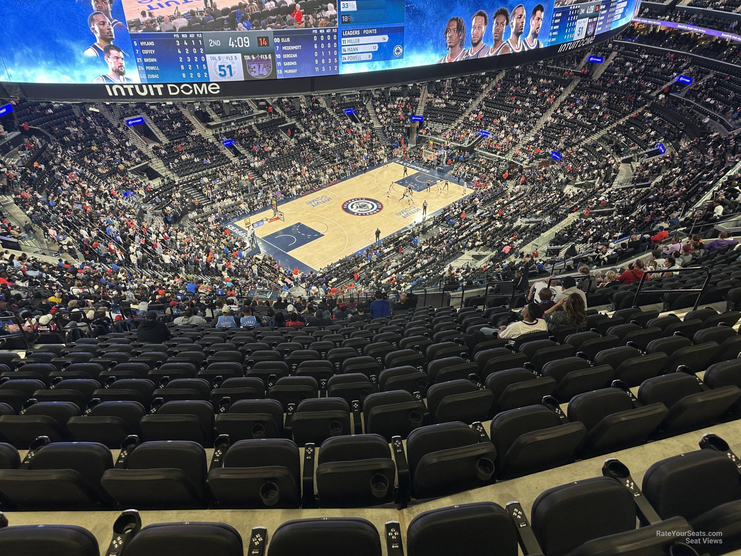 terrace wall 13, row 14 seat view  for basketball - intuit dome