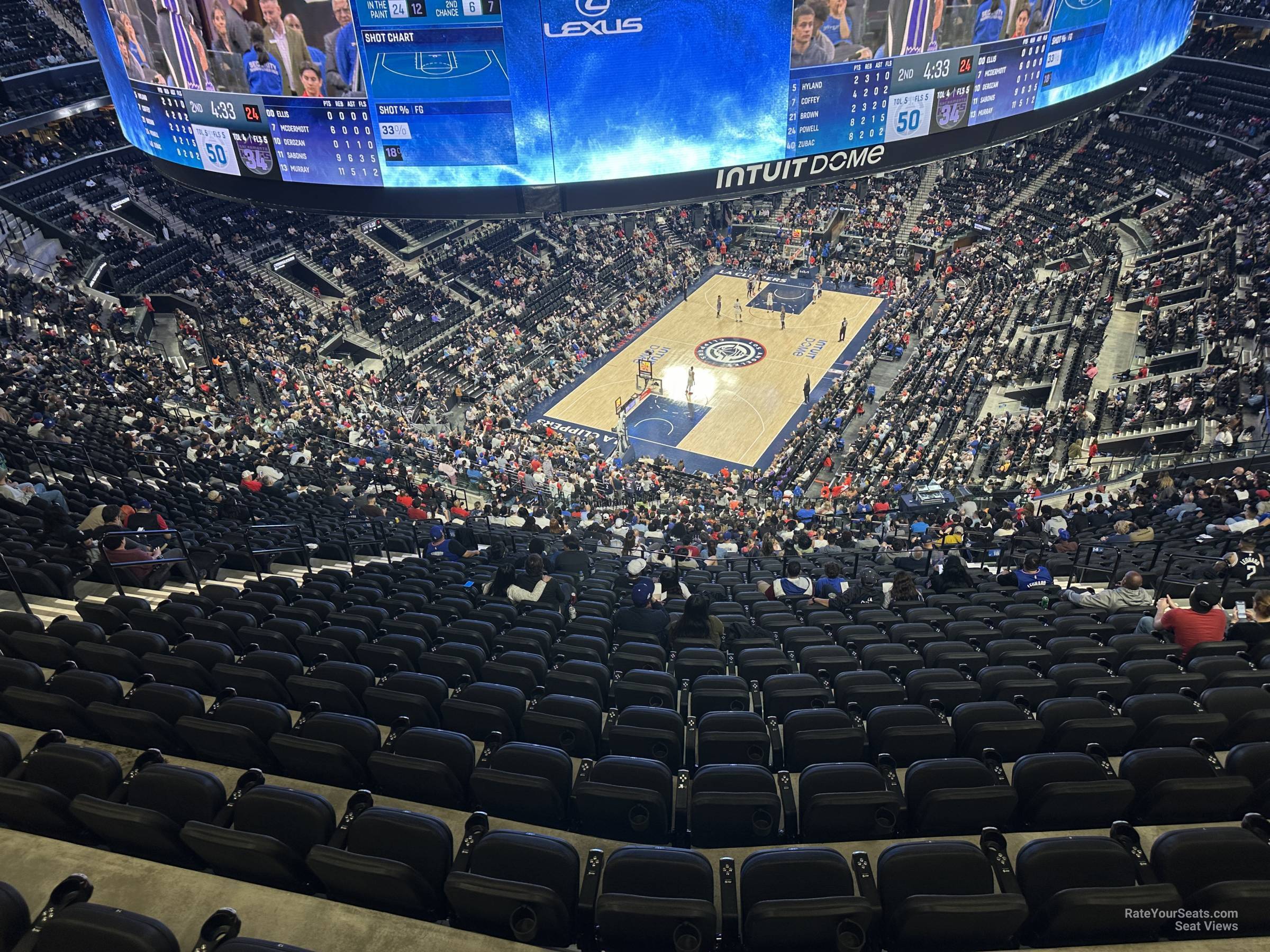 terrace wall 15, row 13w seat view  for basketball - intuit dome