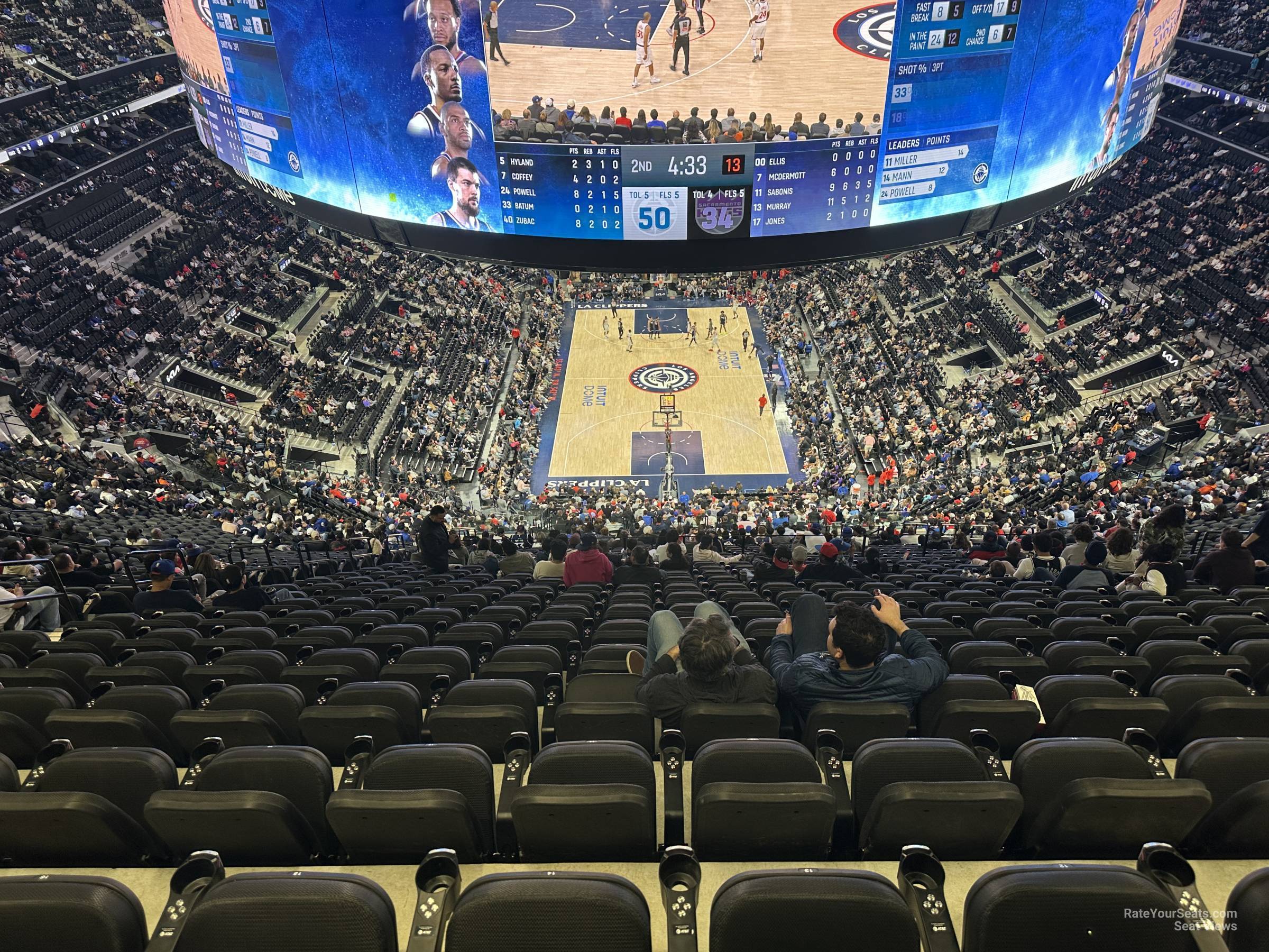 terrace wall 17, row 14 seat view  for basketball - intuit dome