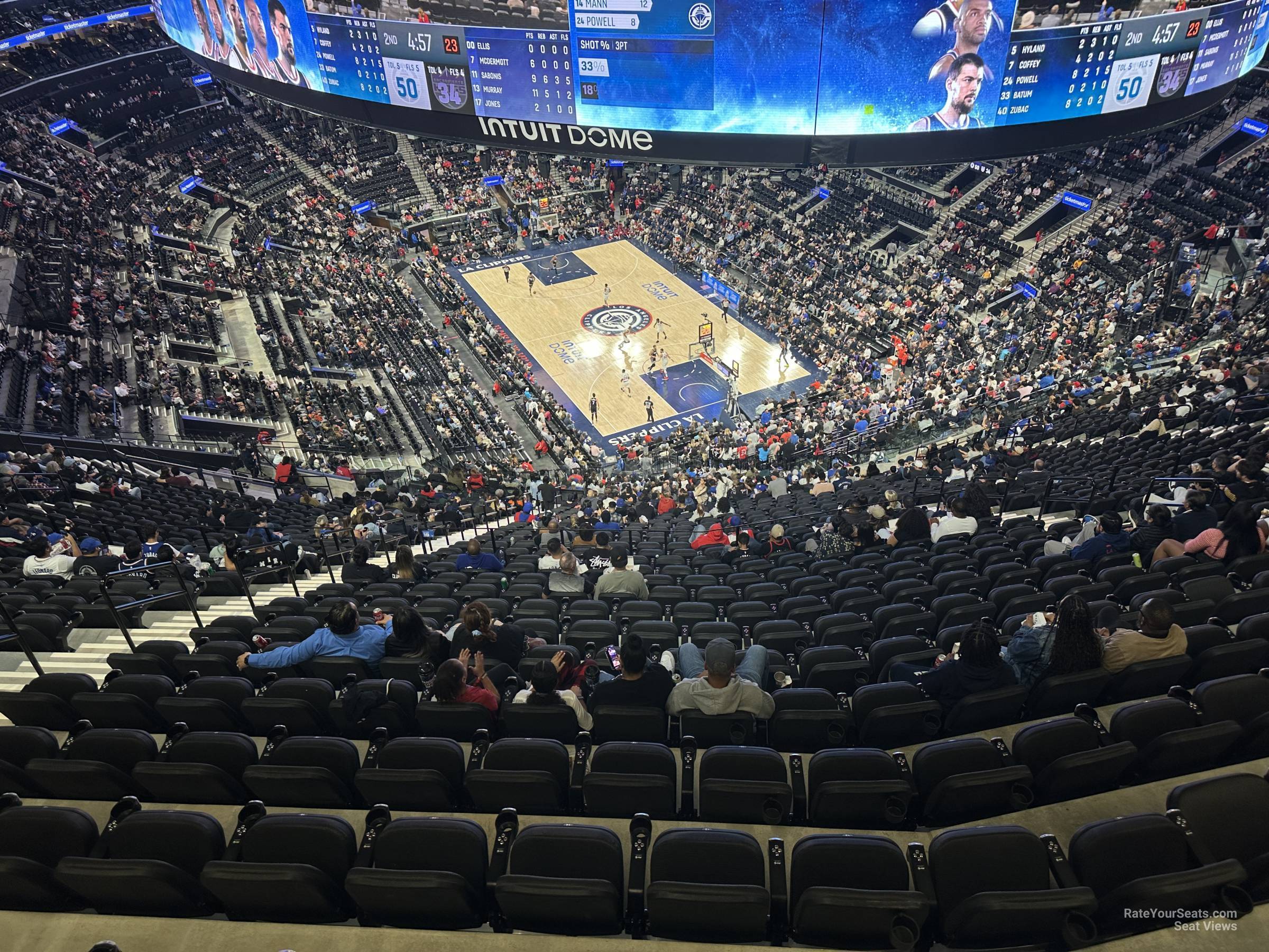 terrace wall 19, row 13w seat view  for basketball - intuit dome